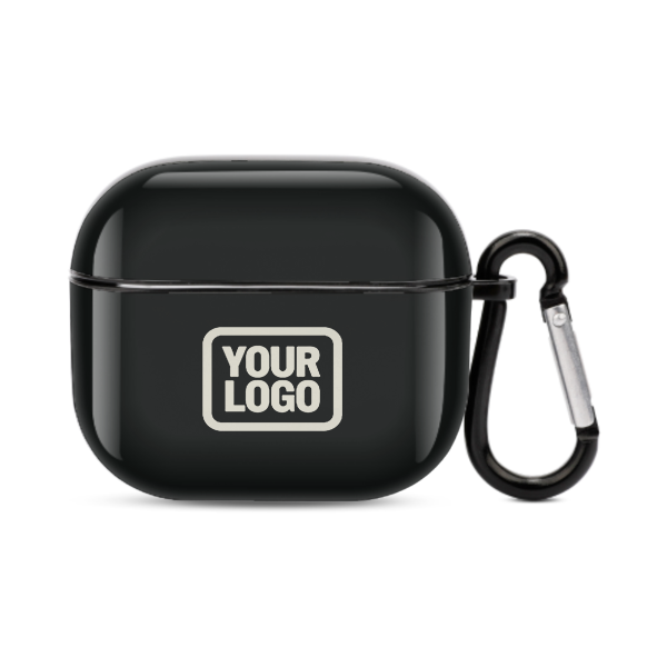 Maßgeschneidertes Schwarz Beige AirPods-Hülle (3. Generation)