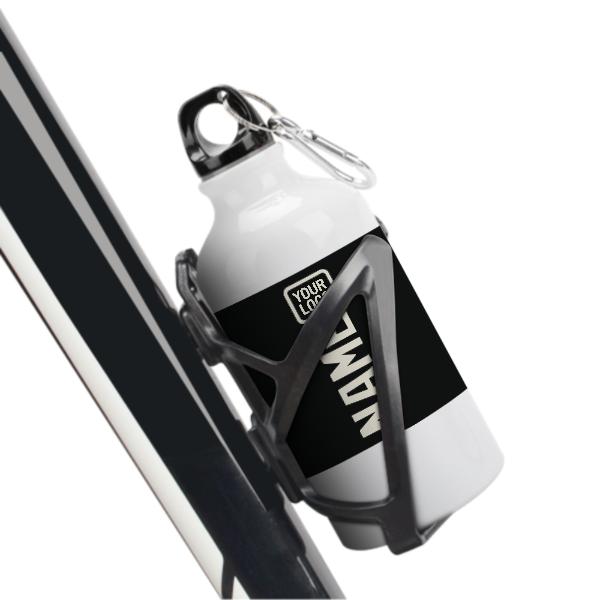 Maßgeschneidertes Schwarz Beige Sportflasche