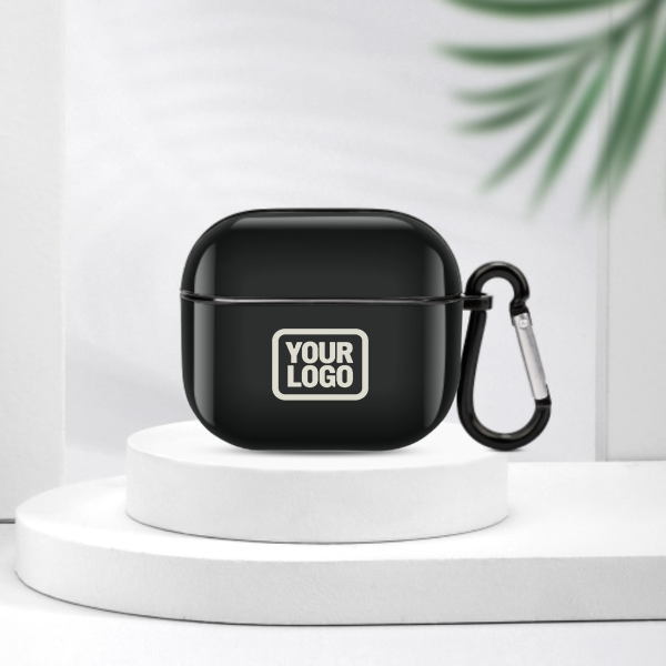 Maßgeschneidertes Schwarz Beige AirPods-Hülle (3. Generation)