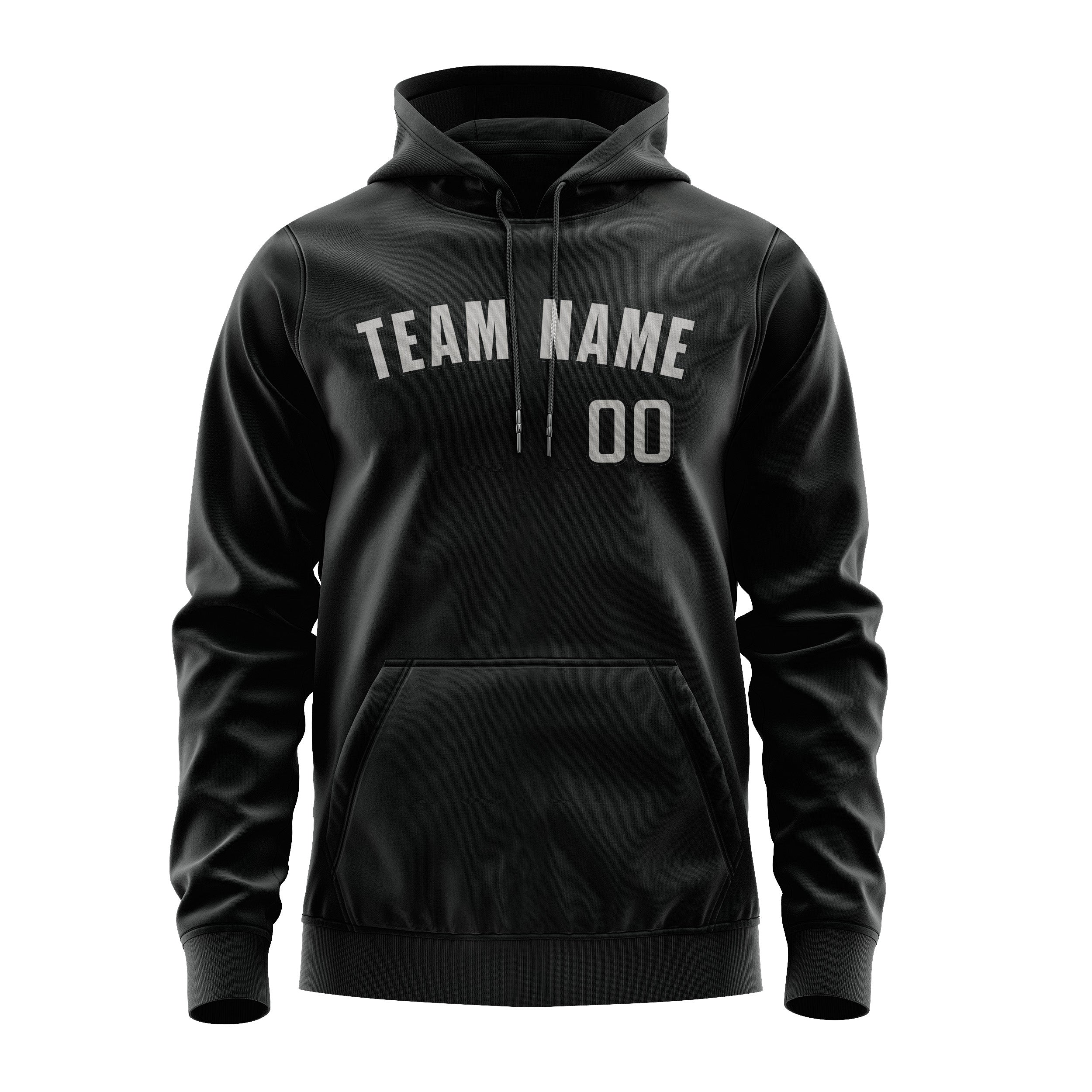Maßgeschneidertes Schwarz Grau Hoodie