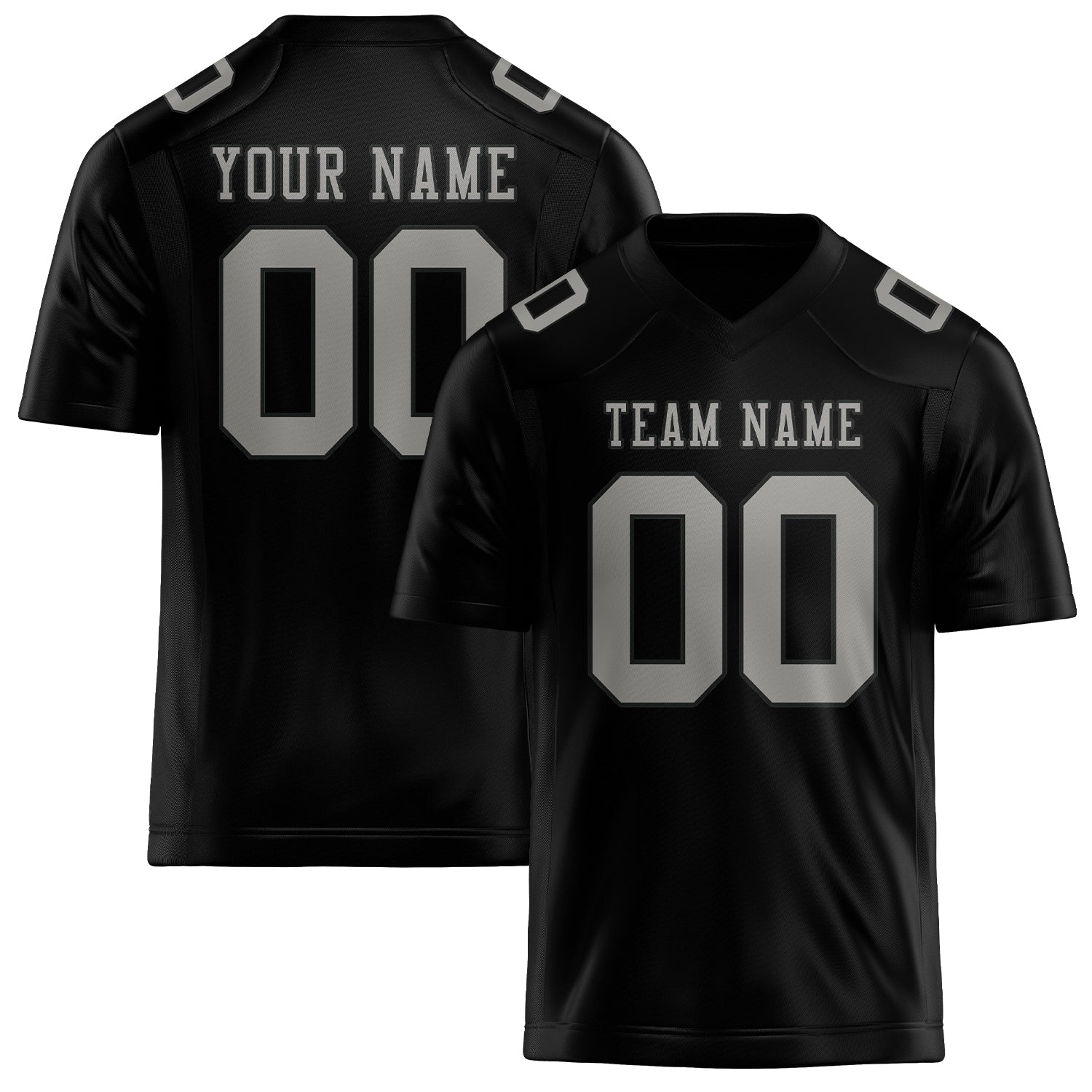 Maßgeschneidertes Professionelles Schwarz Grau Rugbytrikot