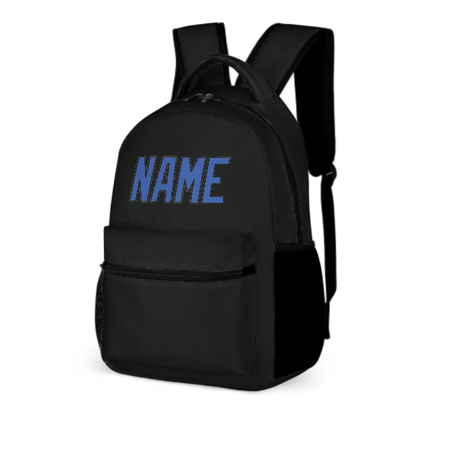Maßgeschneidertes Schwarz Himmelblau Kinderrucksack