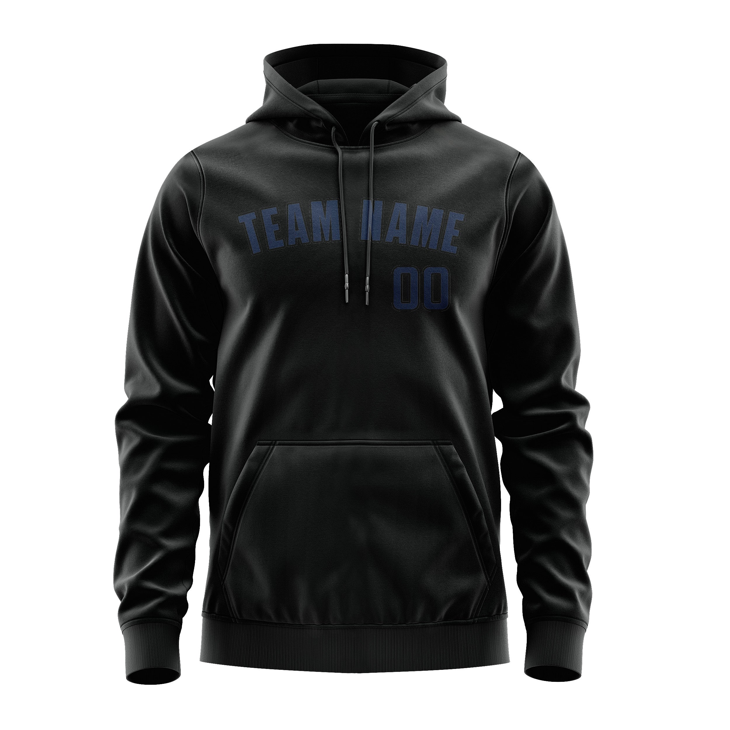 Maßgeschneidertes Schwarz Marineblau Hoodie