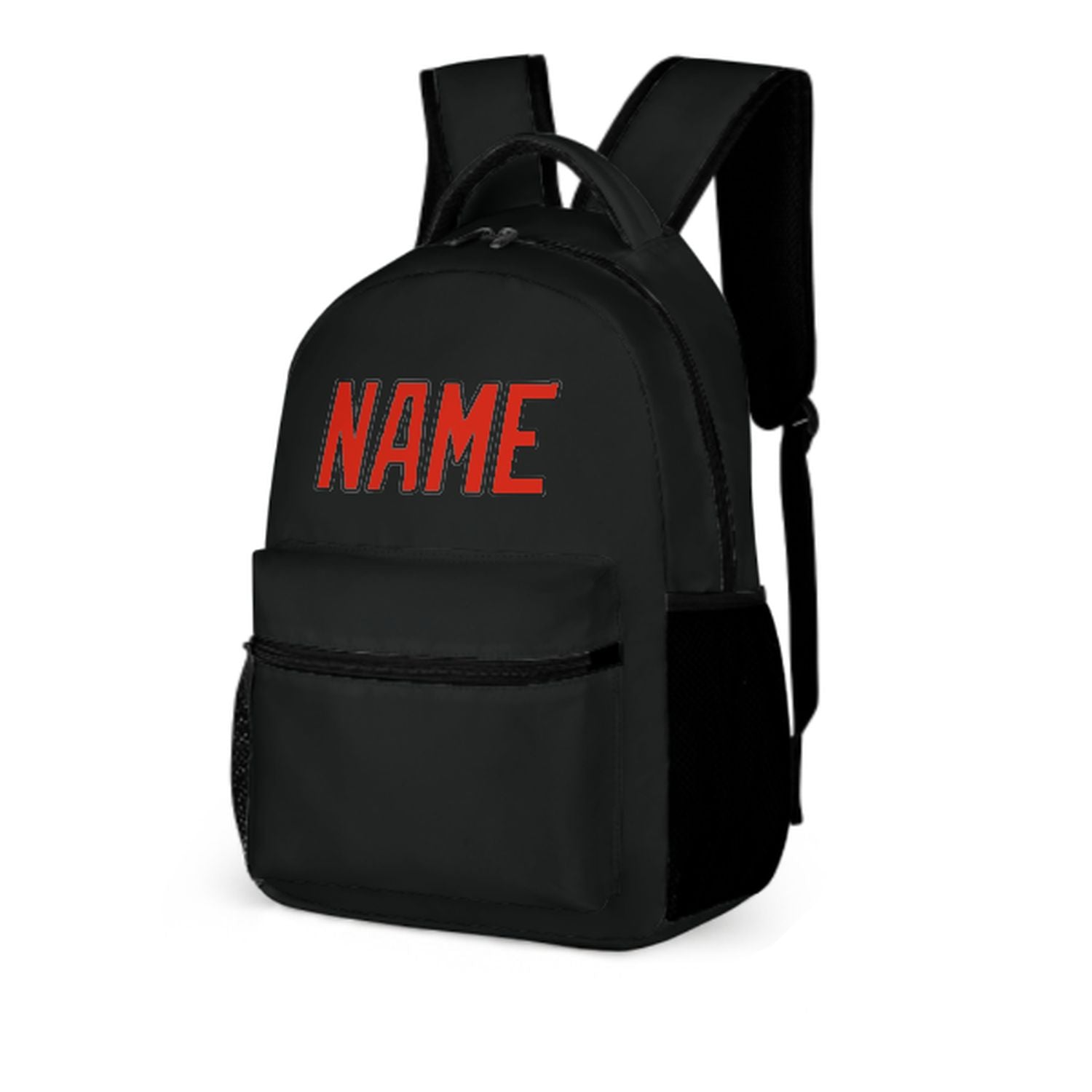 Maßgeschneidertes Schwarz Orangerot Kinderrucksack