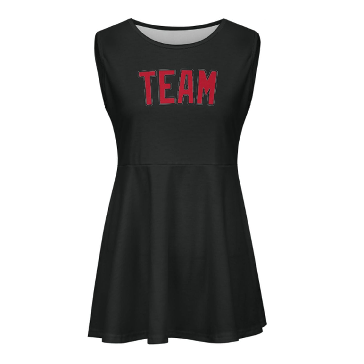 Maßgeschneidertes Schwarz Rot Cheerleader-Kleid