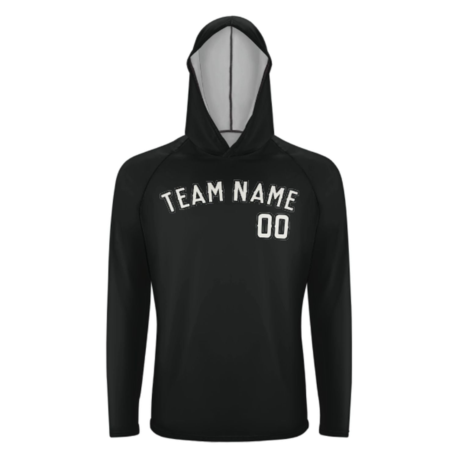 Maßgeschneidertes Schwarz Weiß UV-Hoodie