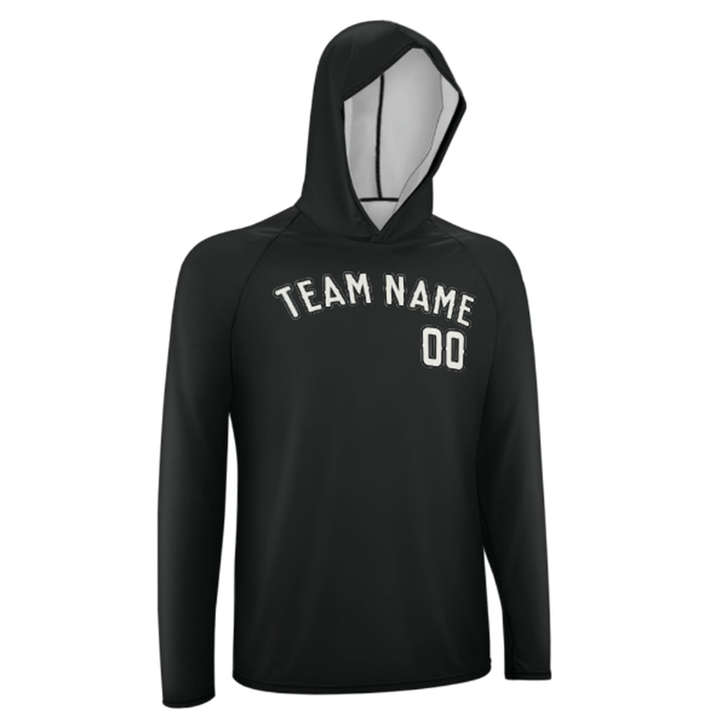 Maßgeschneidertes Schwarz Weiß UV-Hoodie