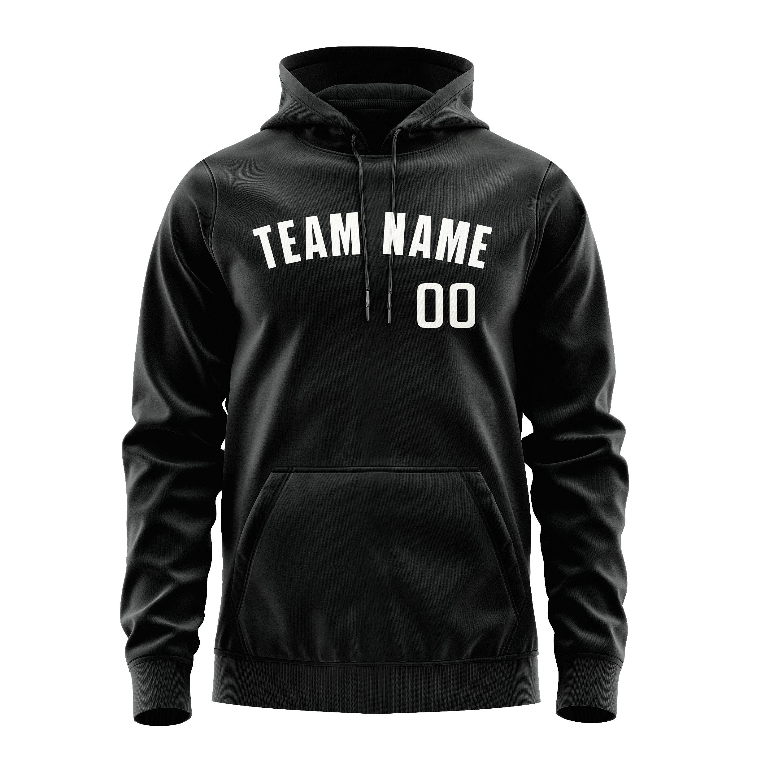 Maßgeschneidertes Schwarz Weiß Hoodie