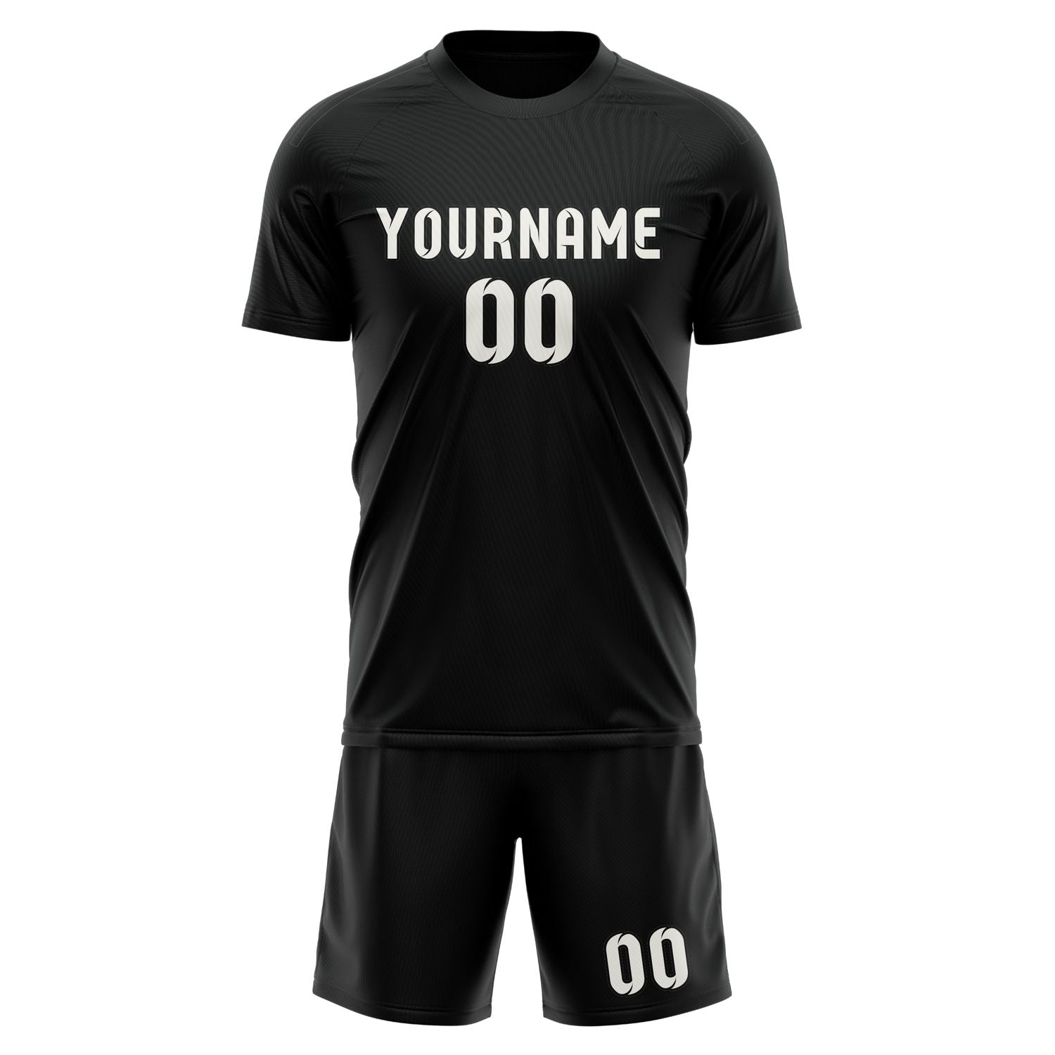 Maßgeschneidertes Professionelles Schwarz Weiß Fußballtrikot-Set