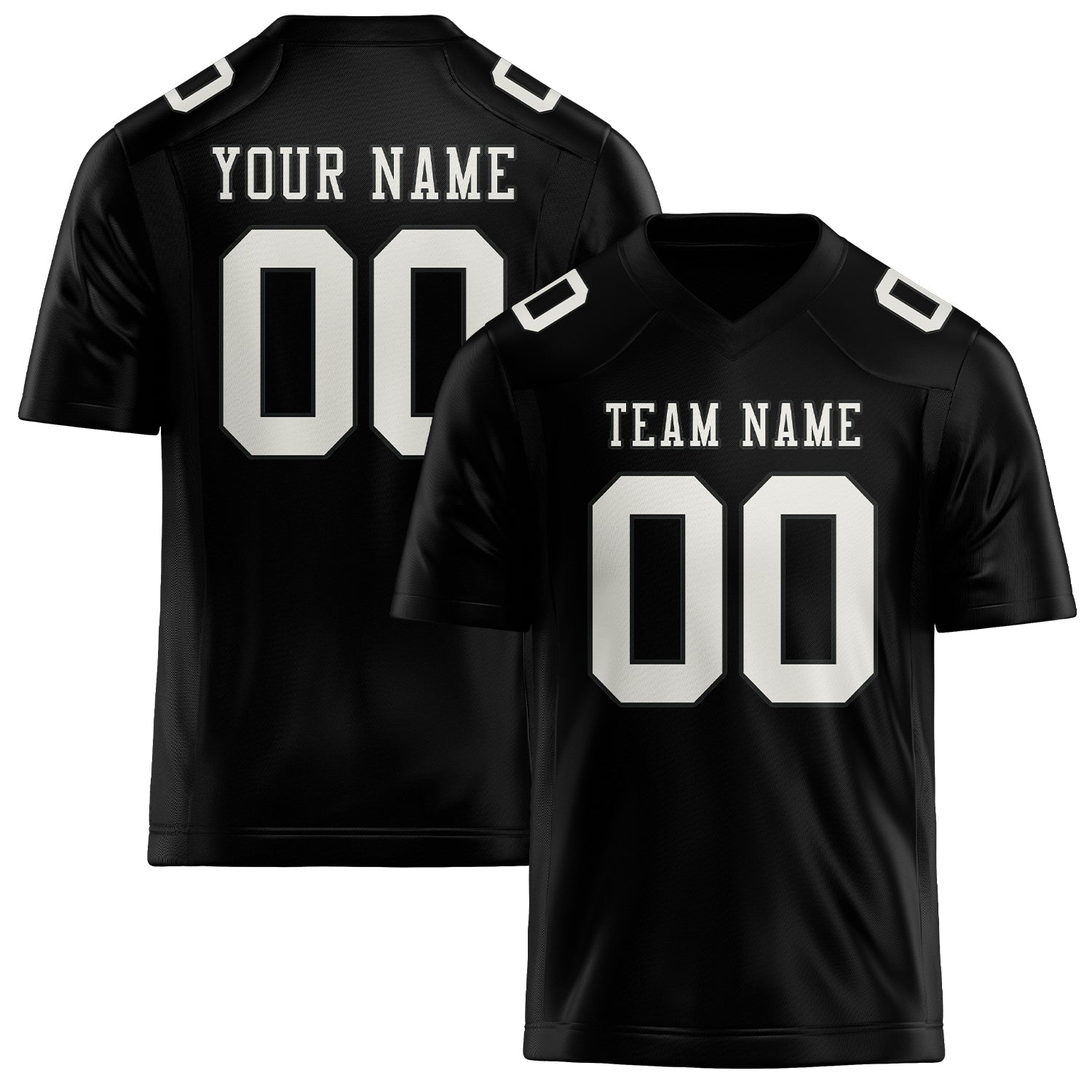 Maßgeschneidertes Professionelles Schwarz Weiß Rugbytrikot