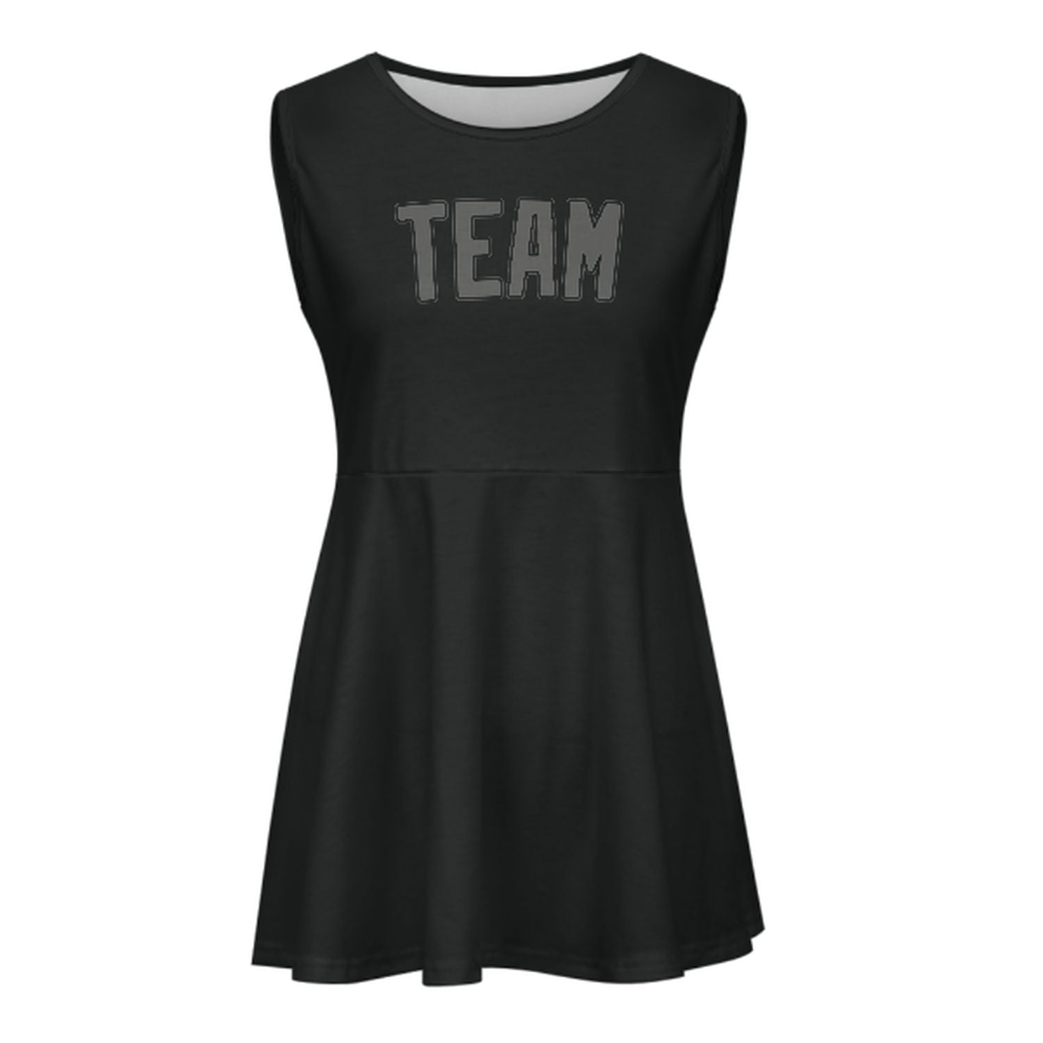 Maßgeschneidertes Schwarz Dunkelgrau Cheerleader-Kleid