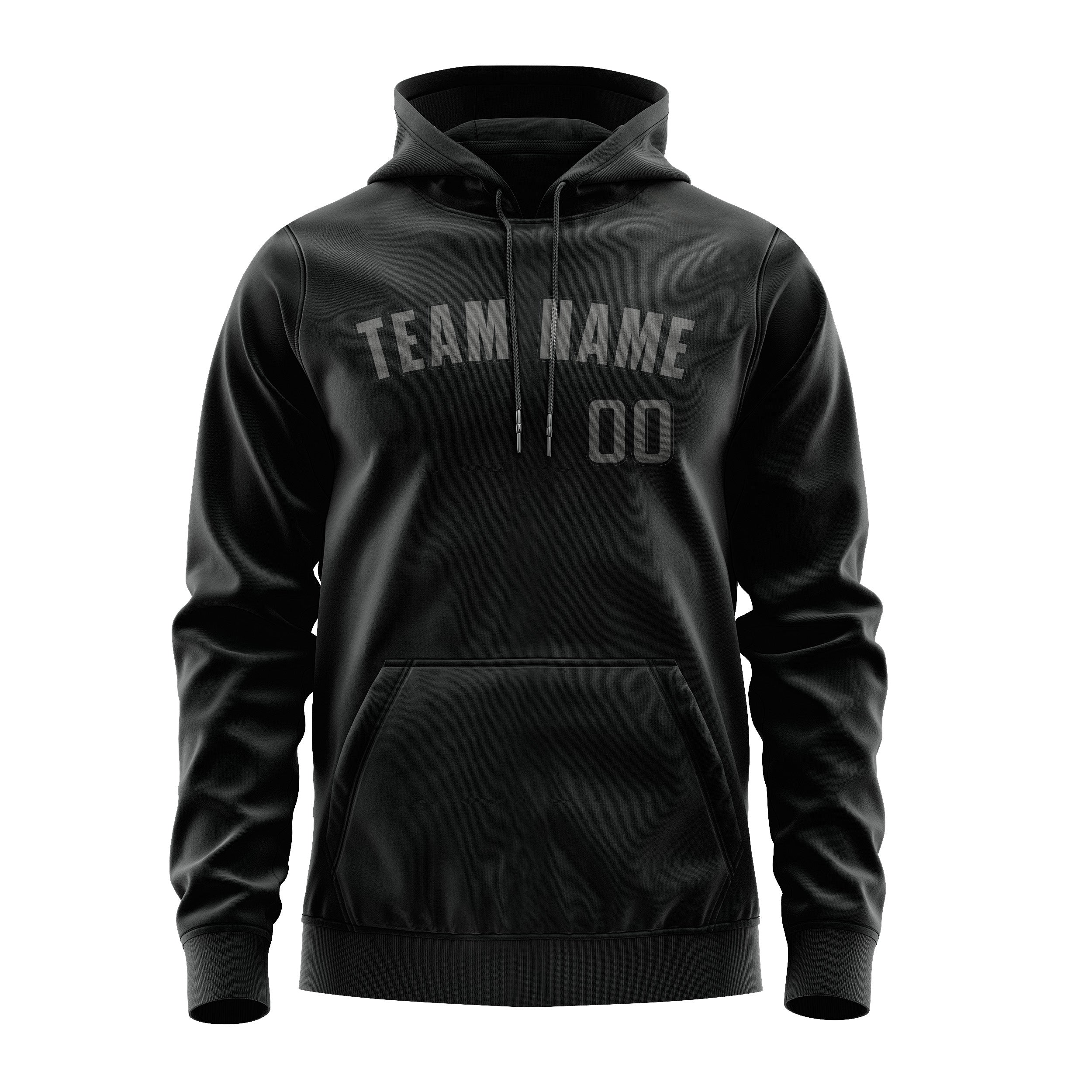 Maßgeschneidertes Schwarz Dunkelgrau Hoodie