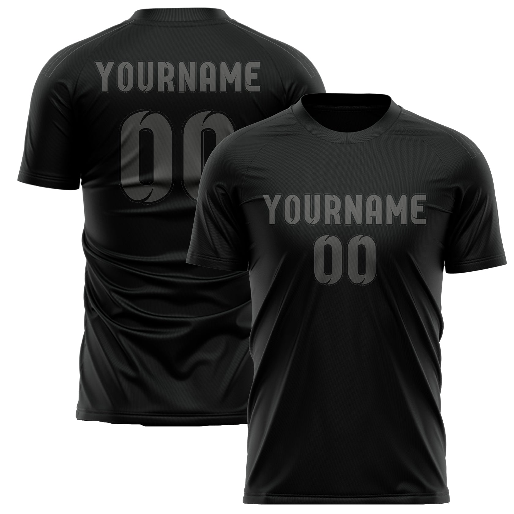 Benutzerdefiniertes Professionelles Schwarz Dunkelgrau Fußballtrikot