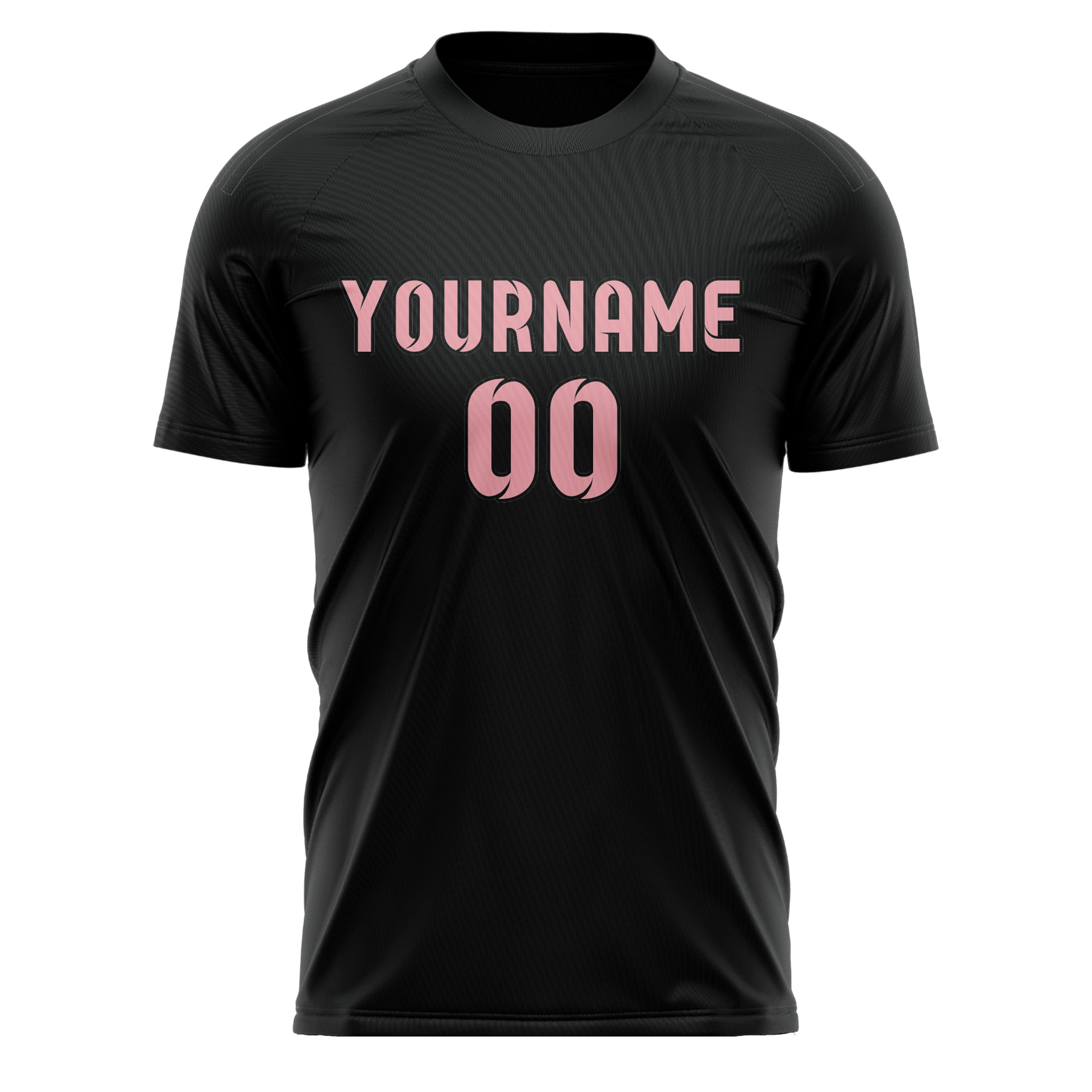 Benutzerdefiniertes Professionelles Schwarz Rosa Fußballtrikot