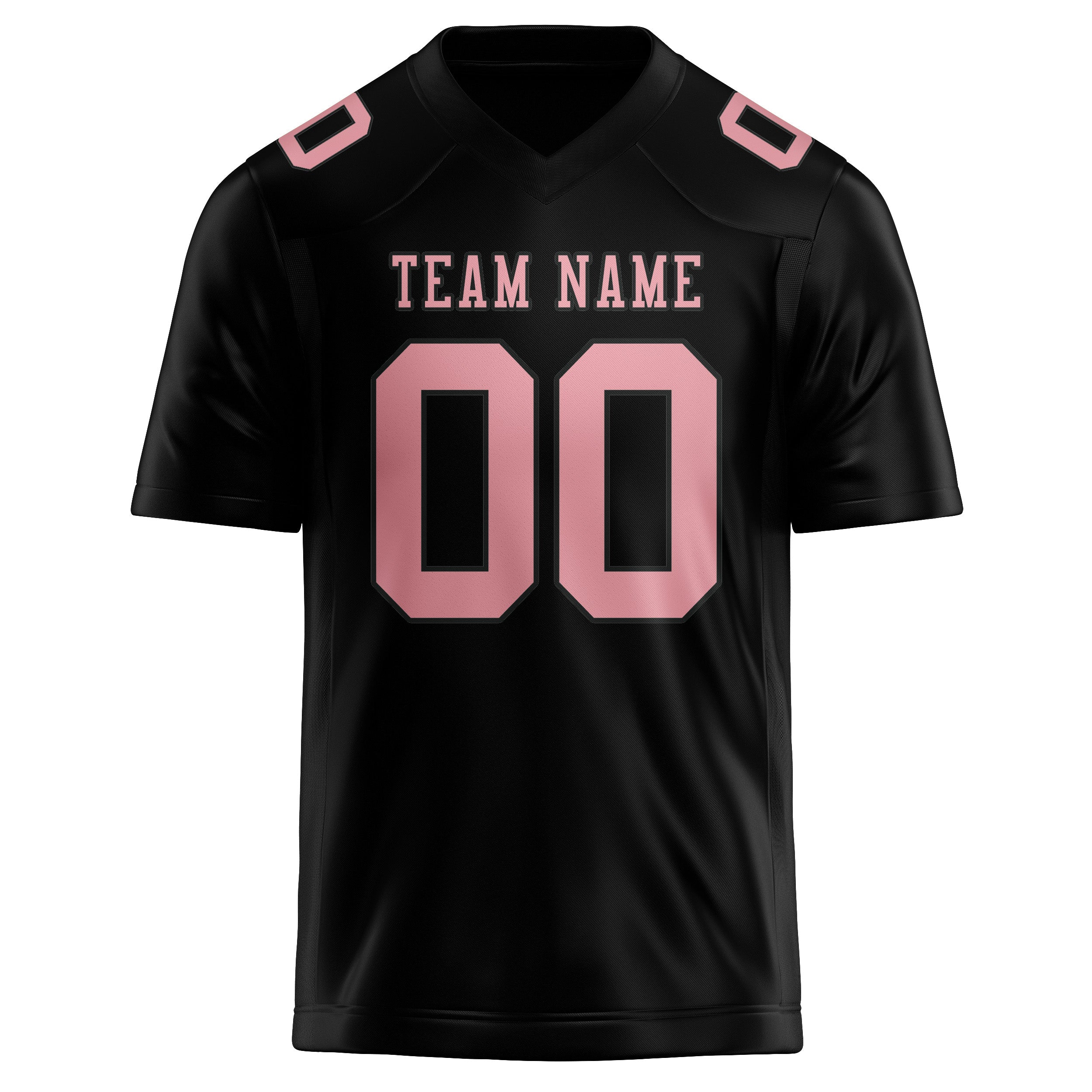 Maßgeschneidertes Professionelles Schwarz Rosa Rugbytrikot