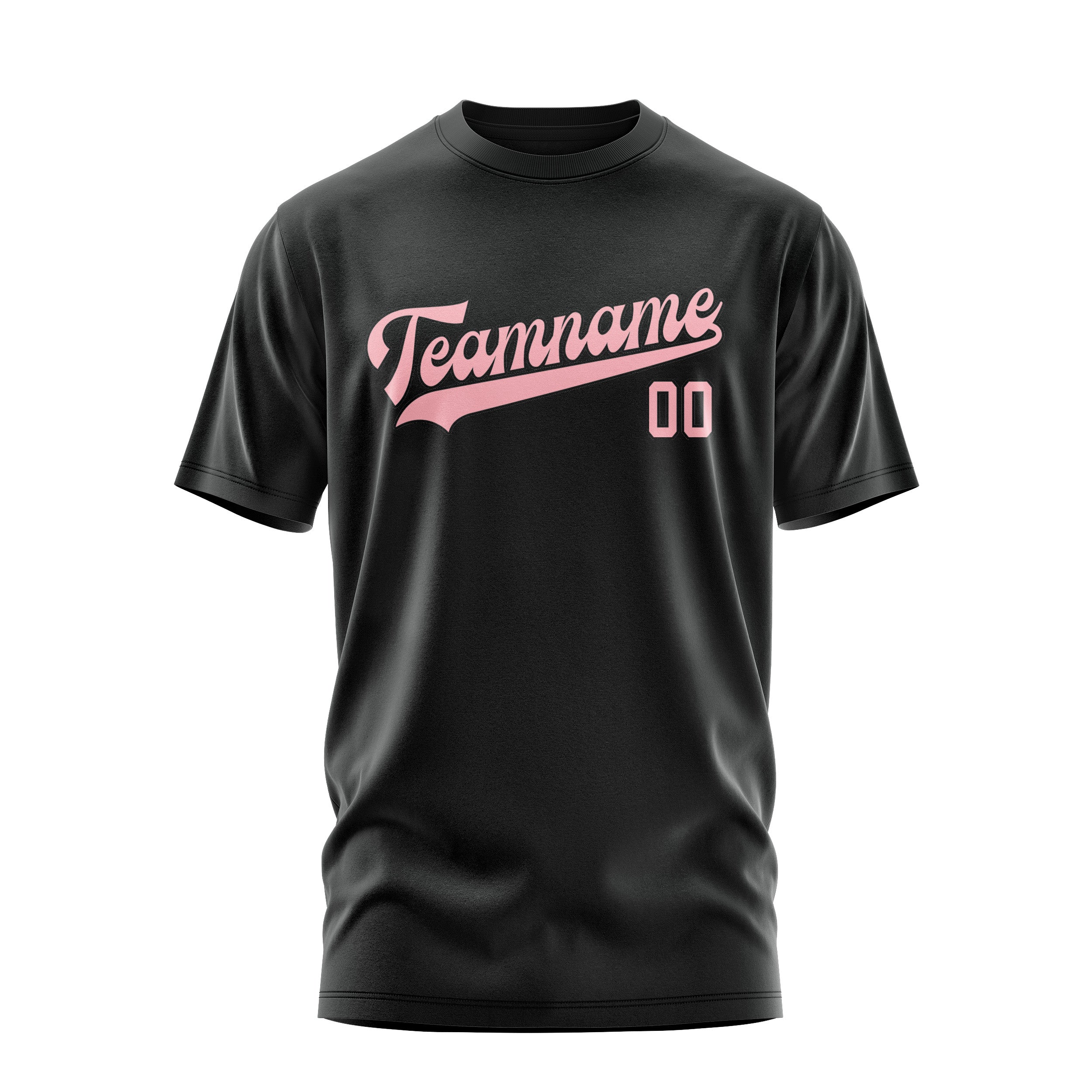 Maßgeschneidertes Schwarz Rosa T-Shirt