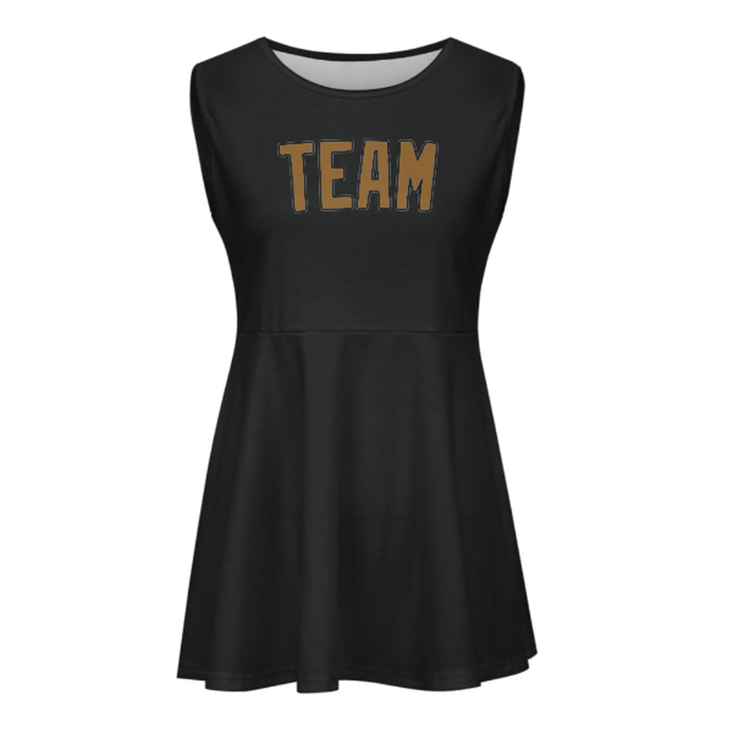 Maßgeschneidertes Schwarz Khaki Cheerleader-Kleid