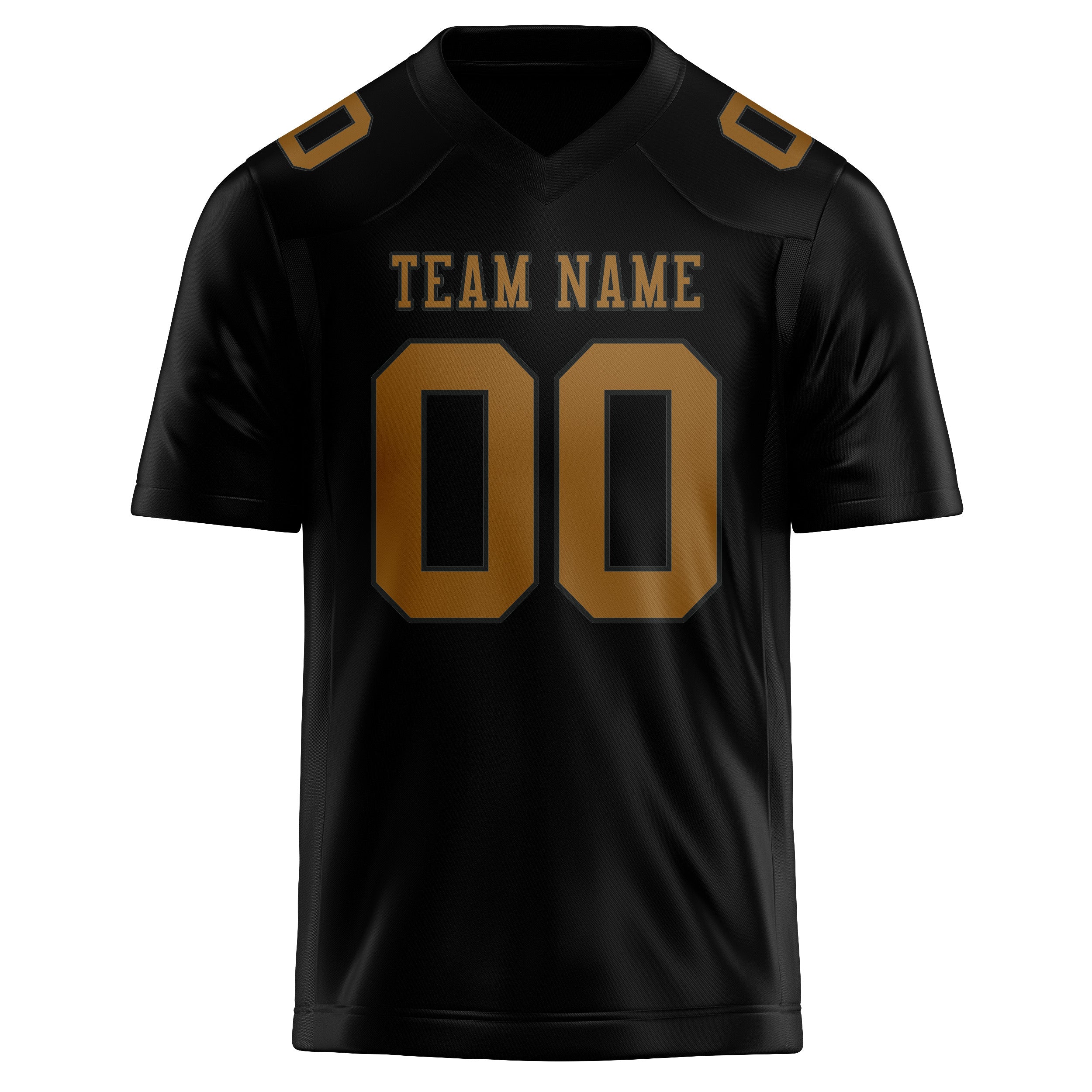 Maßgeschneidertes Professionelles Schwarz Khaki Rugbytrikot