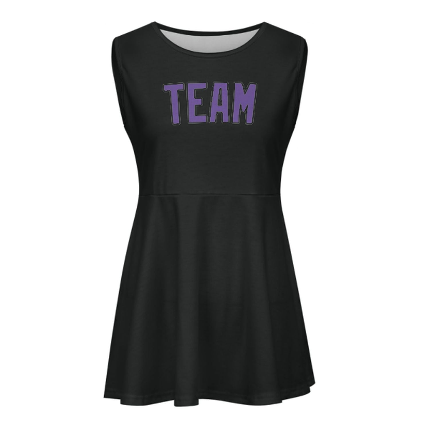 Maßgeschneidertes Schwarz Lavendel Cheerleader-Kleid