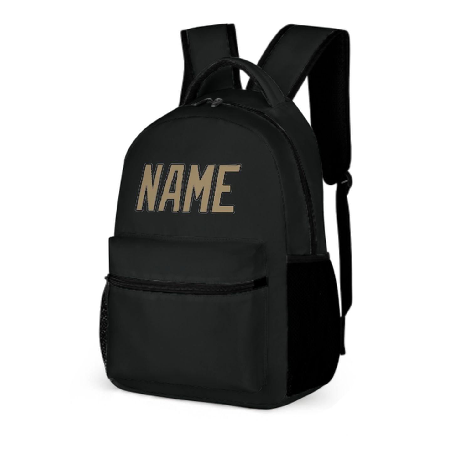 Maßgeschneidertes Schwarz Hellkhaki Kinderrucksack