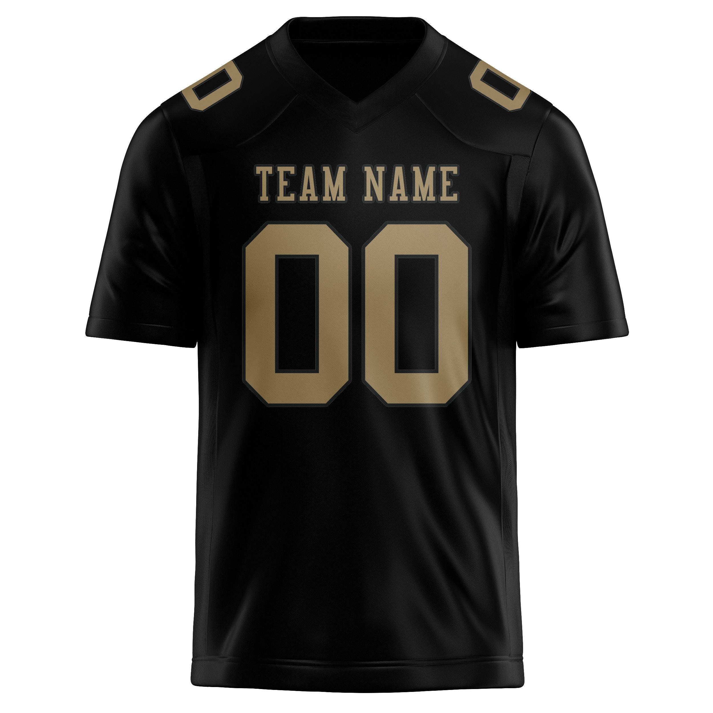 Maßgeschneidertes Professionelles Schwarz Hellkhaki Rugbytrikot
