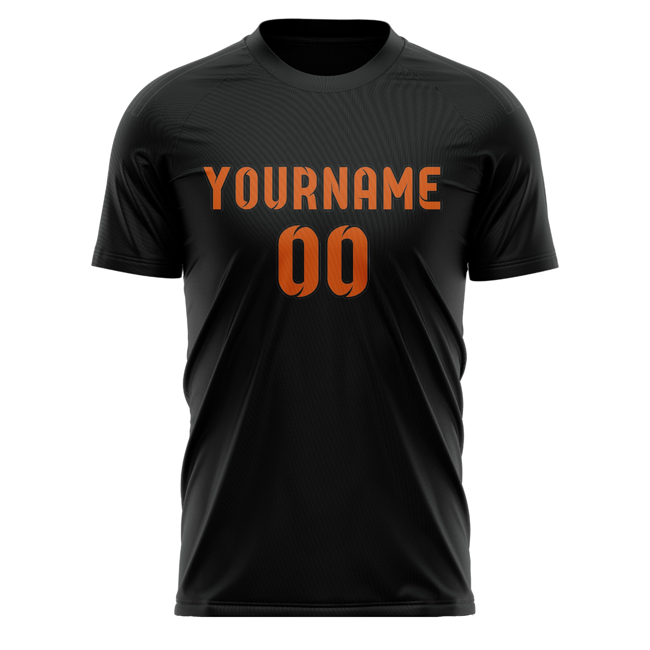 Benutzerdefiniertes Professionelles Schwarz Orange Fußballtrikot