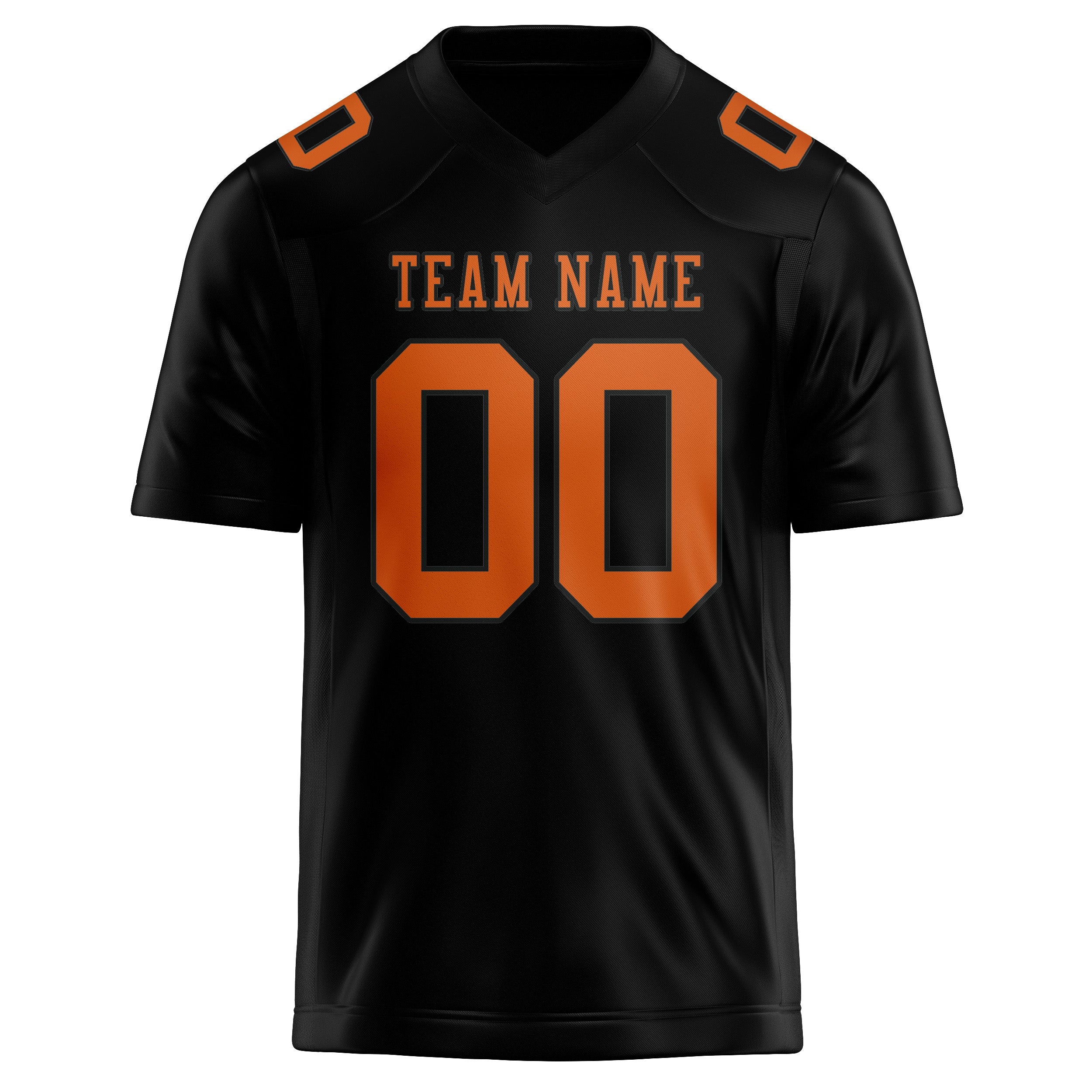 Maßgeschneidertes Professionelles Schwarz Orange Rugbytrikot