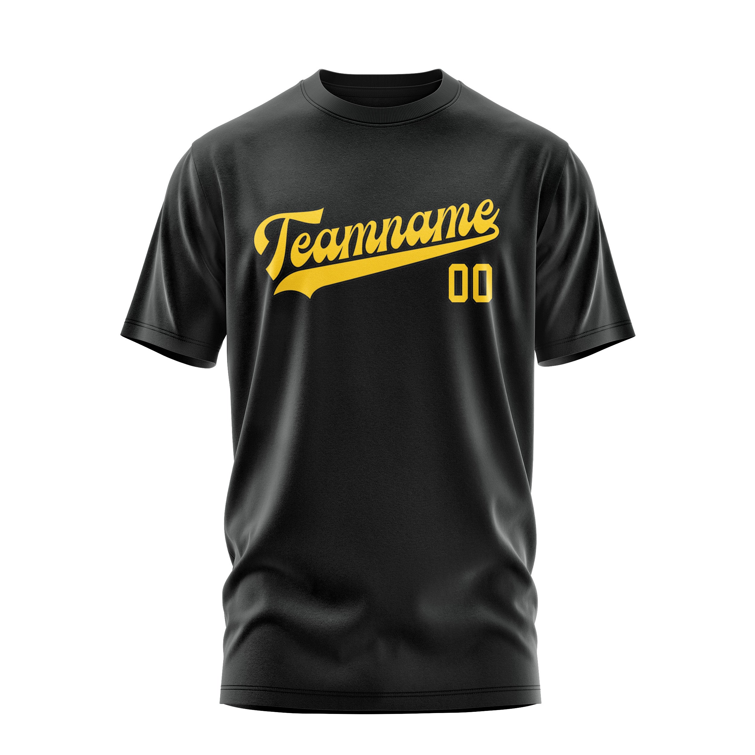 Maßgeschneidertes Schwarz Gold T-Shirt