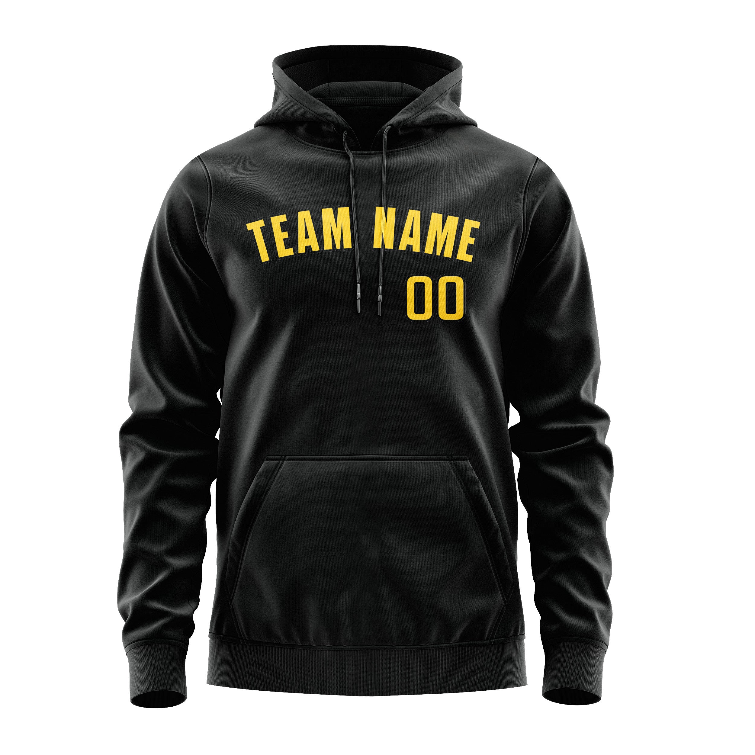 Maßgeschneidertes Schwarz Gold Hoodie