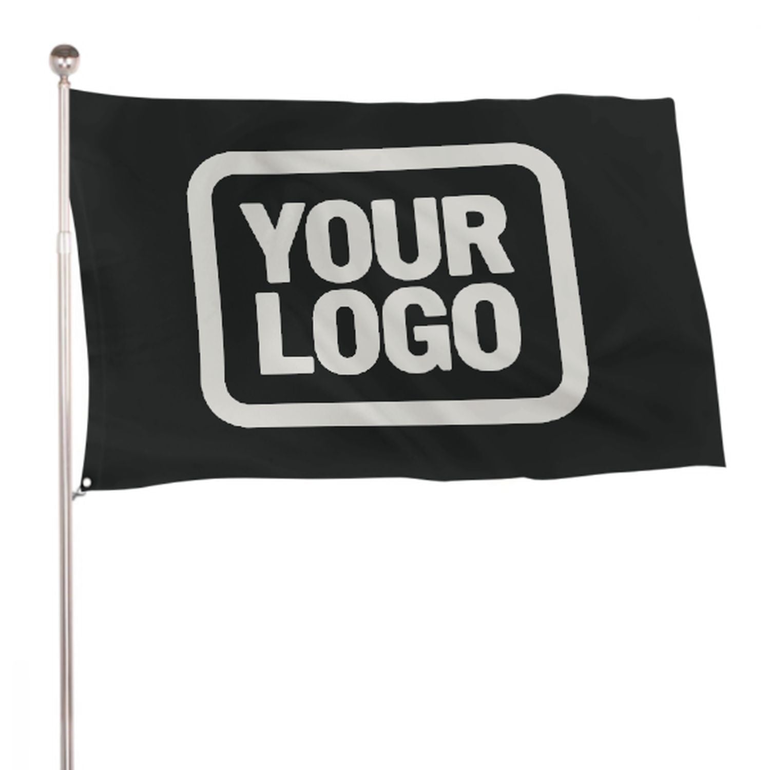 Maßgeschneidertes Schwarz Weiß Flagge