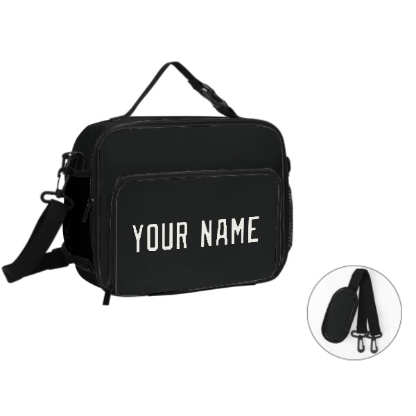 Maßgeschneidertes Schwarz White Lunch-Tasche