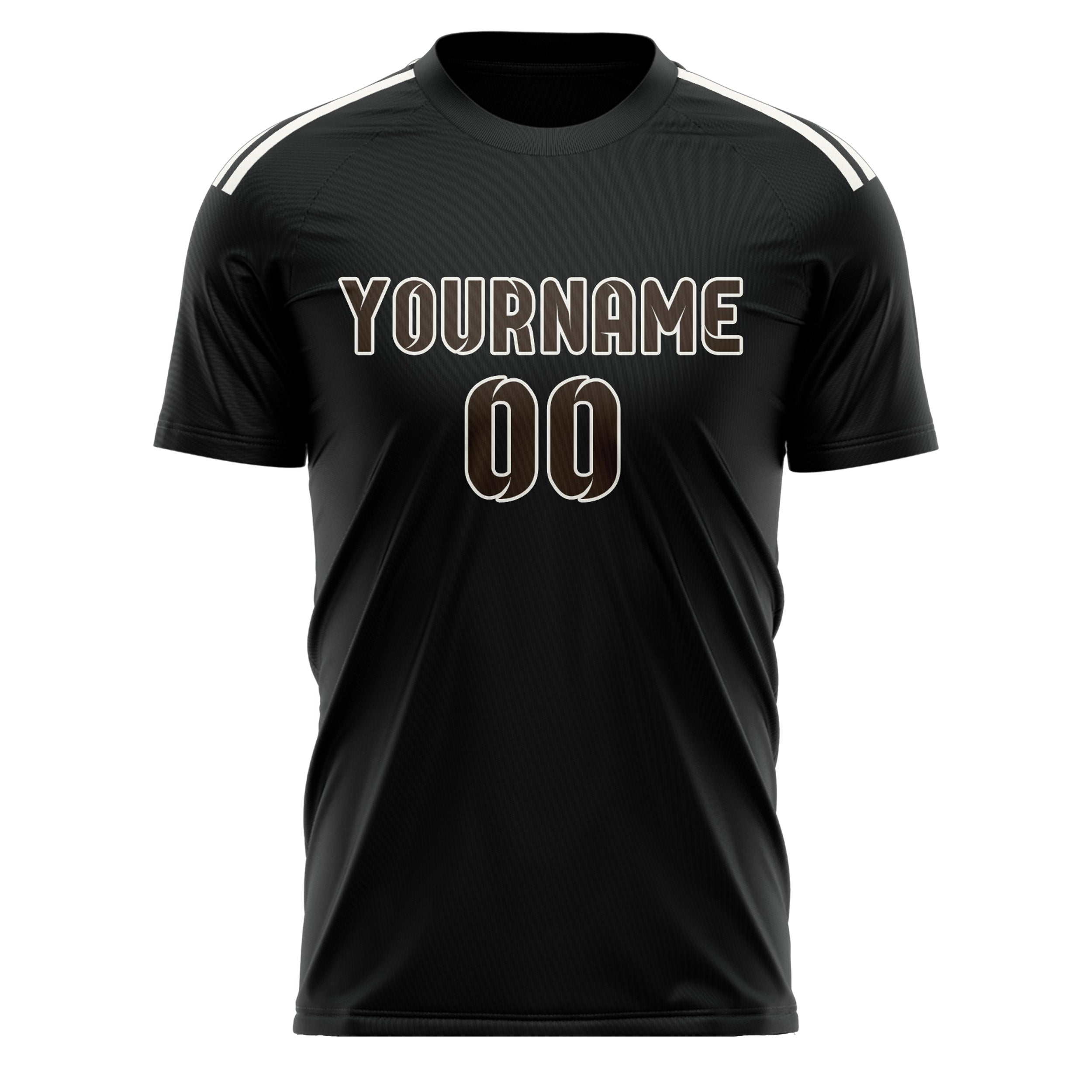Benutzerdefiniertes Professionelles Schwarz Braun Fußballtrikot