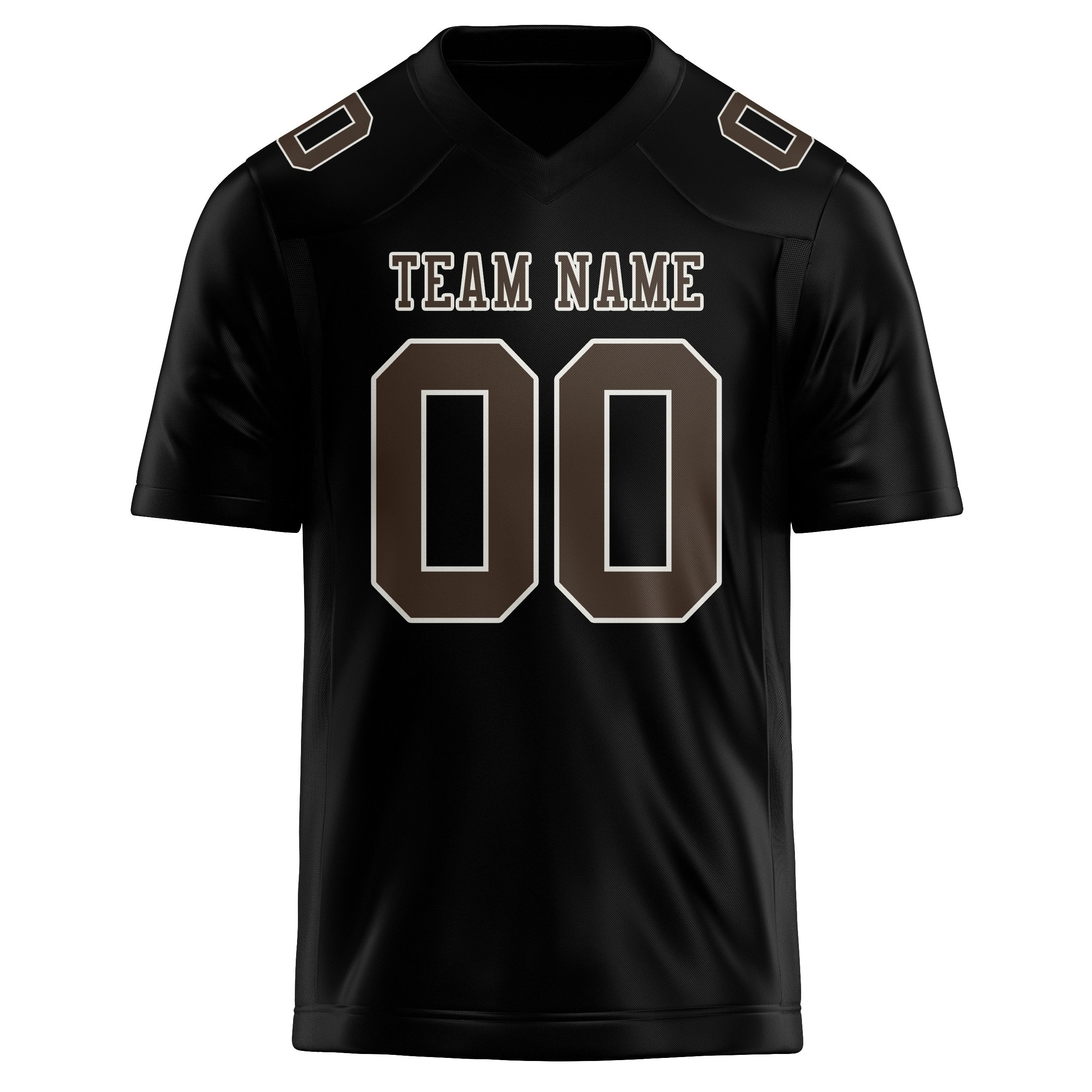 Maßgeschneidertes Professionelles Schwarz Braun Rugbytrikot