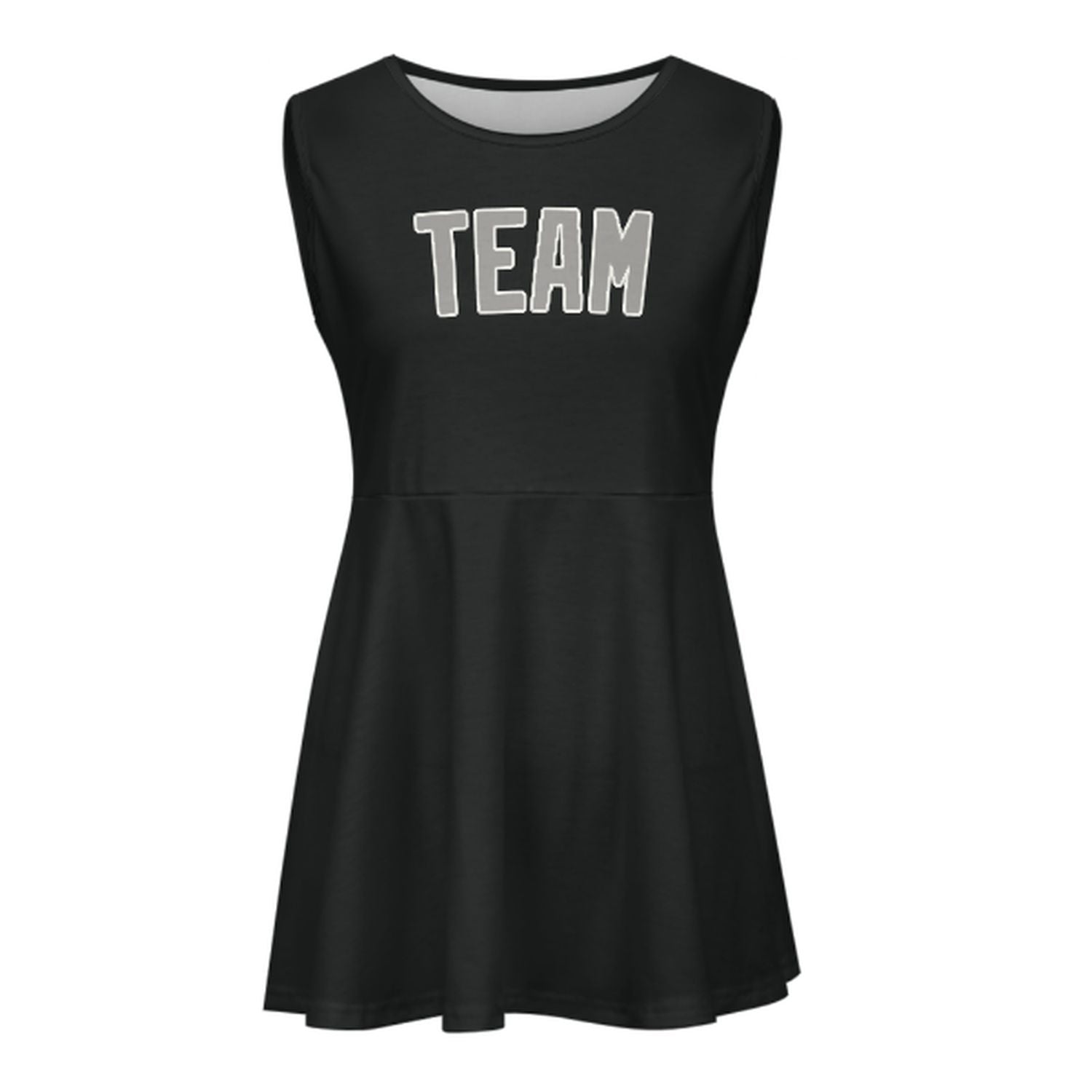Maßgeschneidertes Schwarz Grau Cheerleader-Kleid
