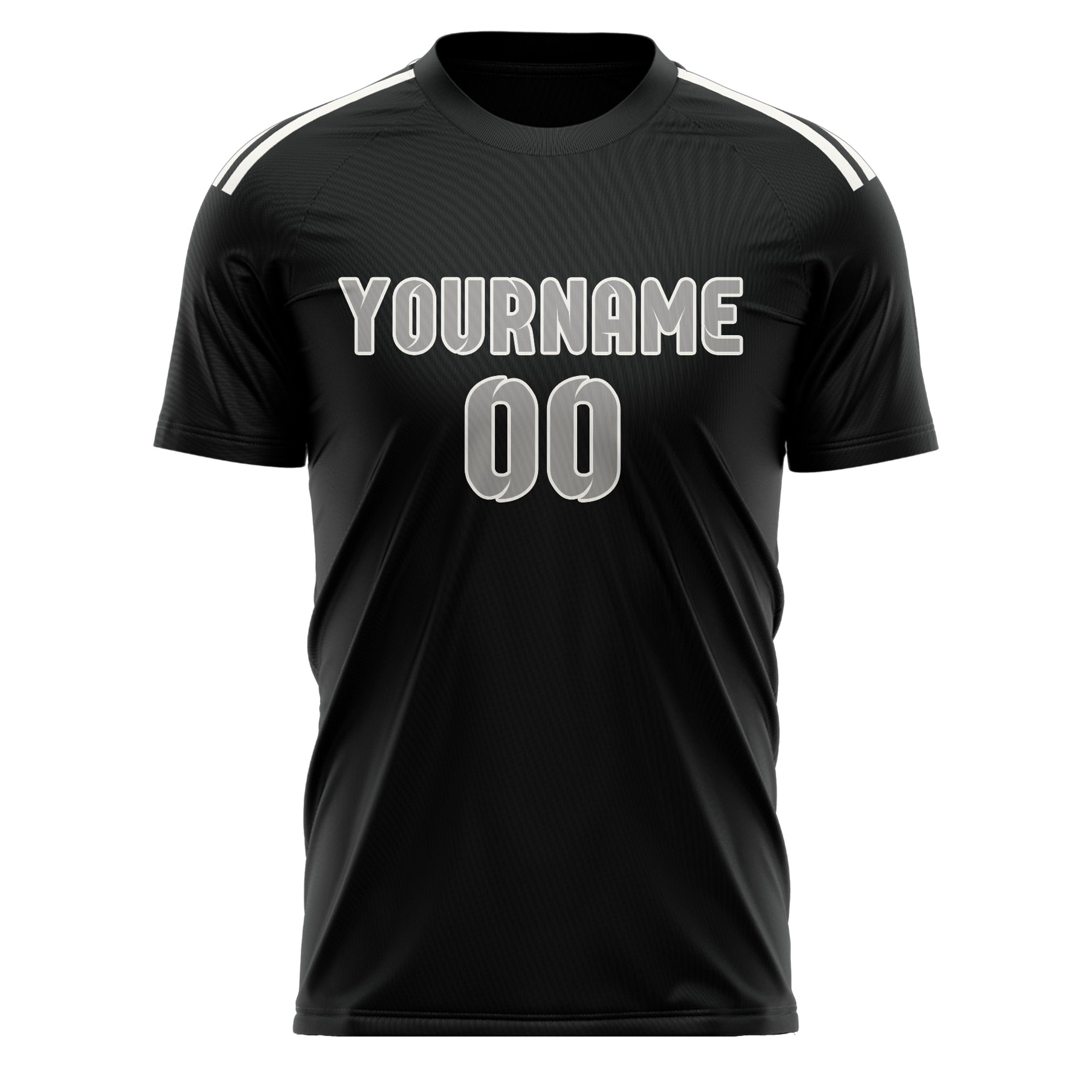 Benutzerdefiniertes Professionelles Schwarz Grau Fußballtrikot