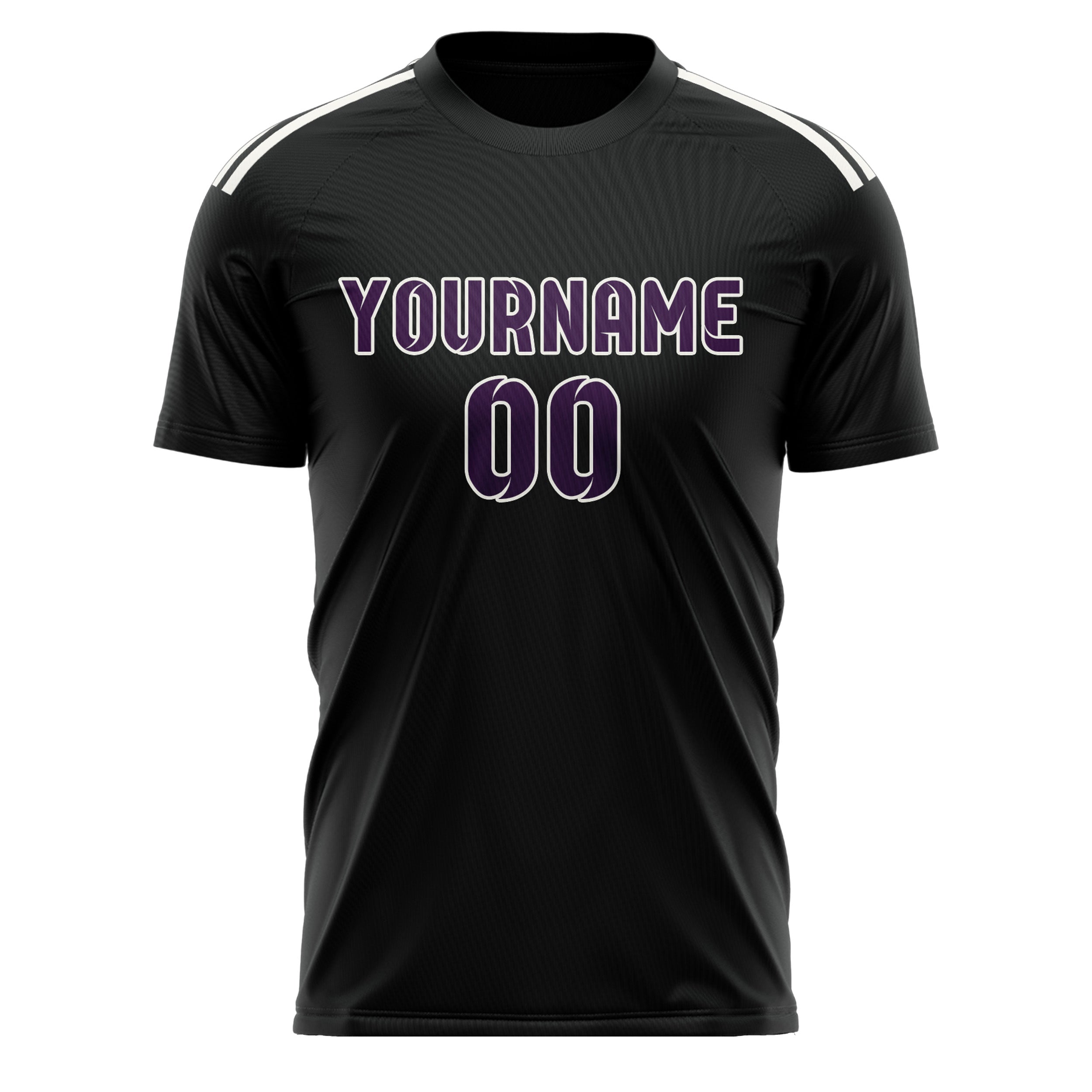 Benutzerdefiniertes Professionelles Schwarz Lila Fußballtrikot