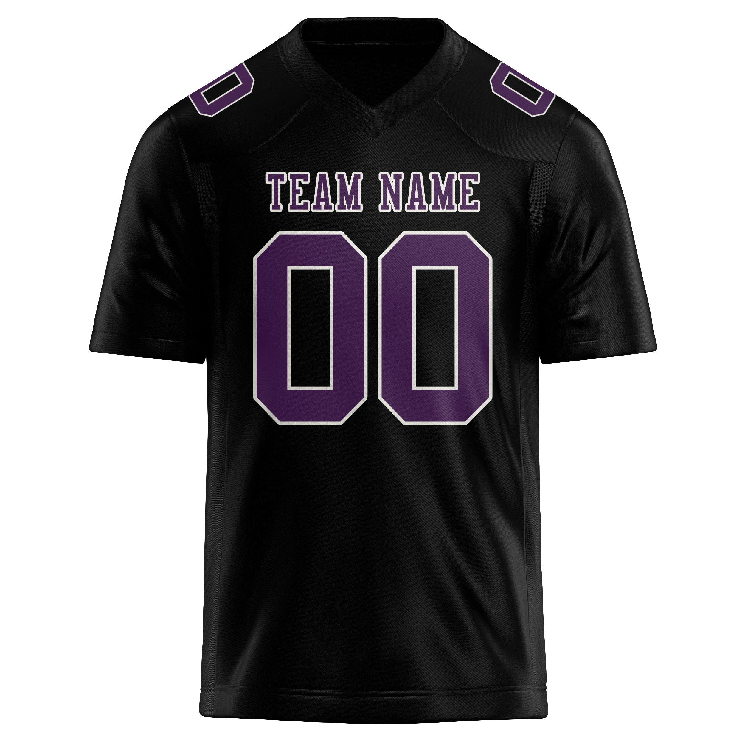 Maßgeschneidertes Professionelles Schwarz Lila Rugbytrikot