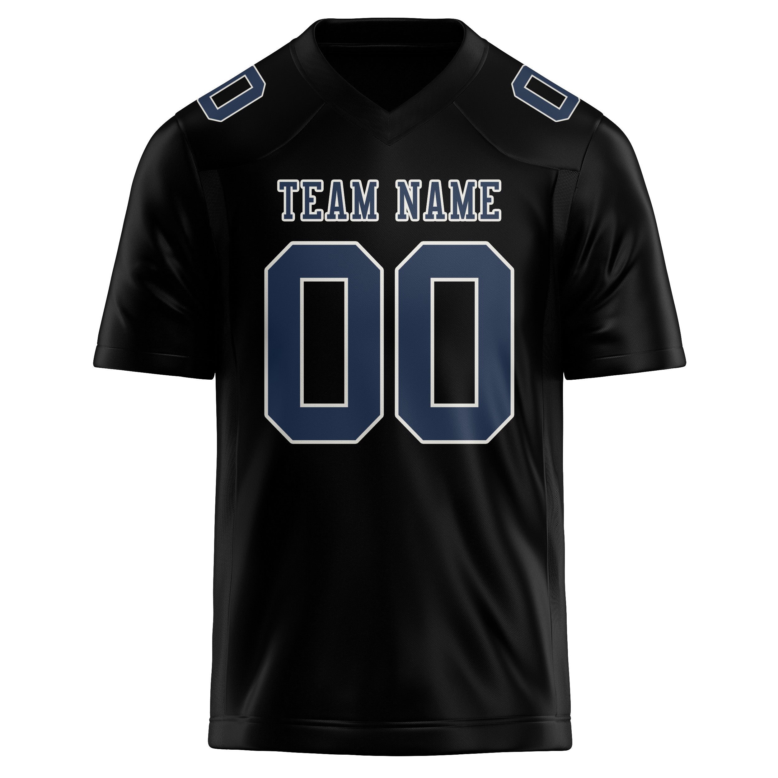 Maßgeschneidertes Professionelles Schwarz Marineblau Rugbytrikot