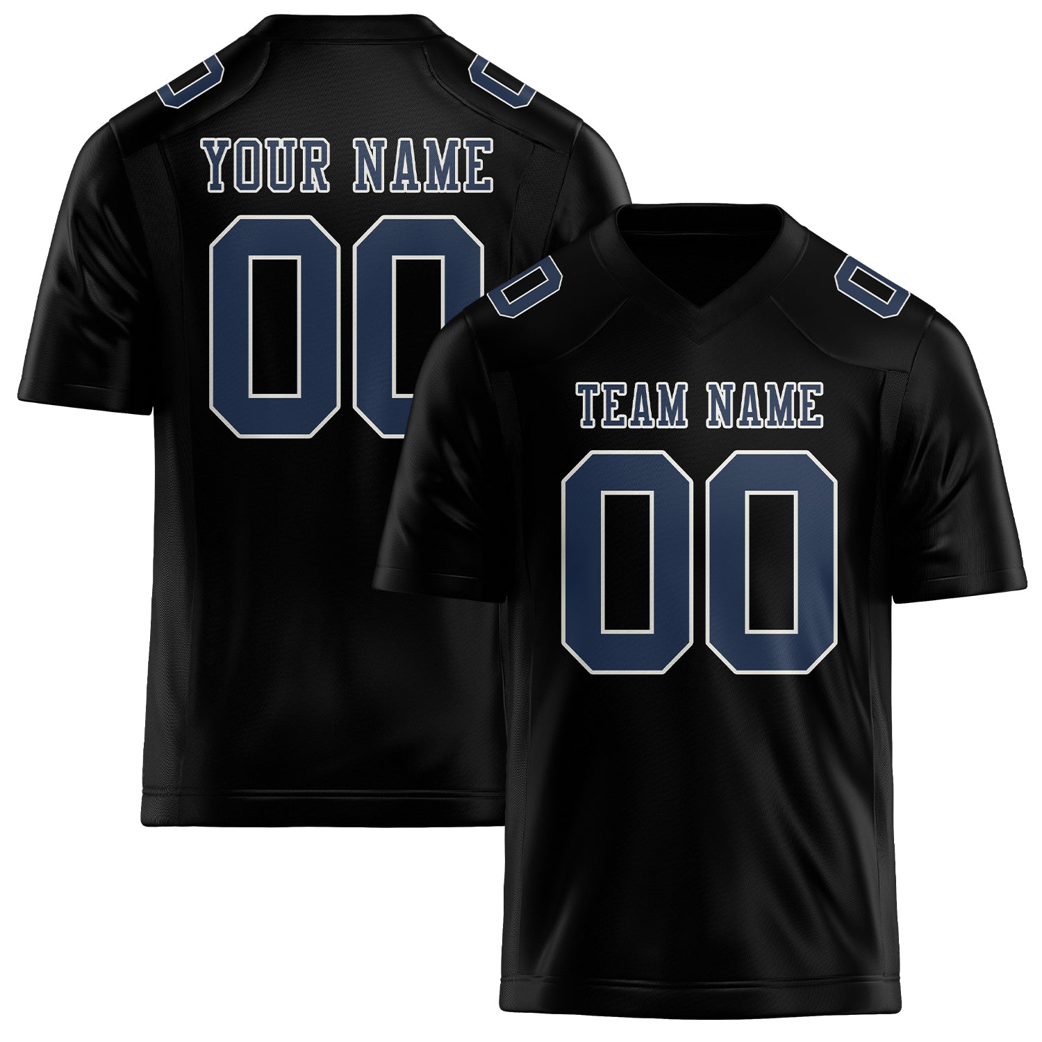 Maßgeschneidertes Professionelles Schwarz Marineblau Rugbytrikot