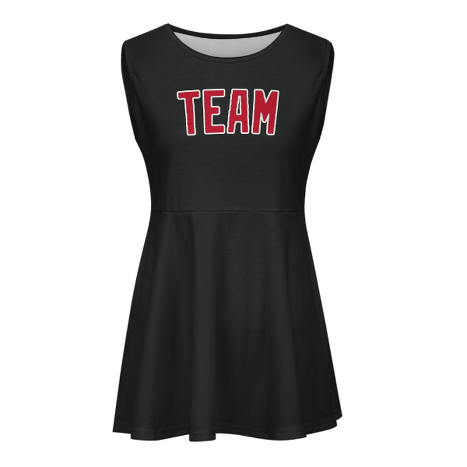 Maßgeschneidertes Schwarz Rot Cheerleader-Kleid
