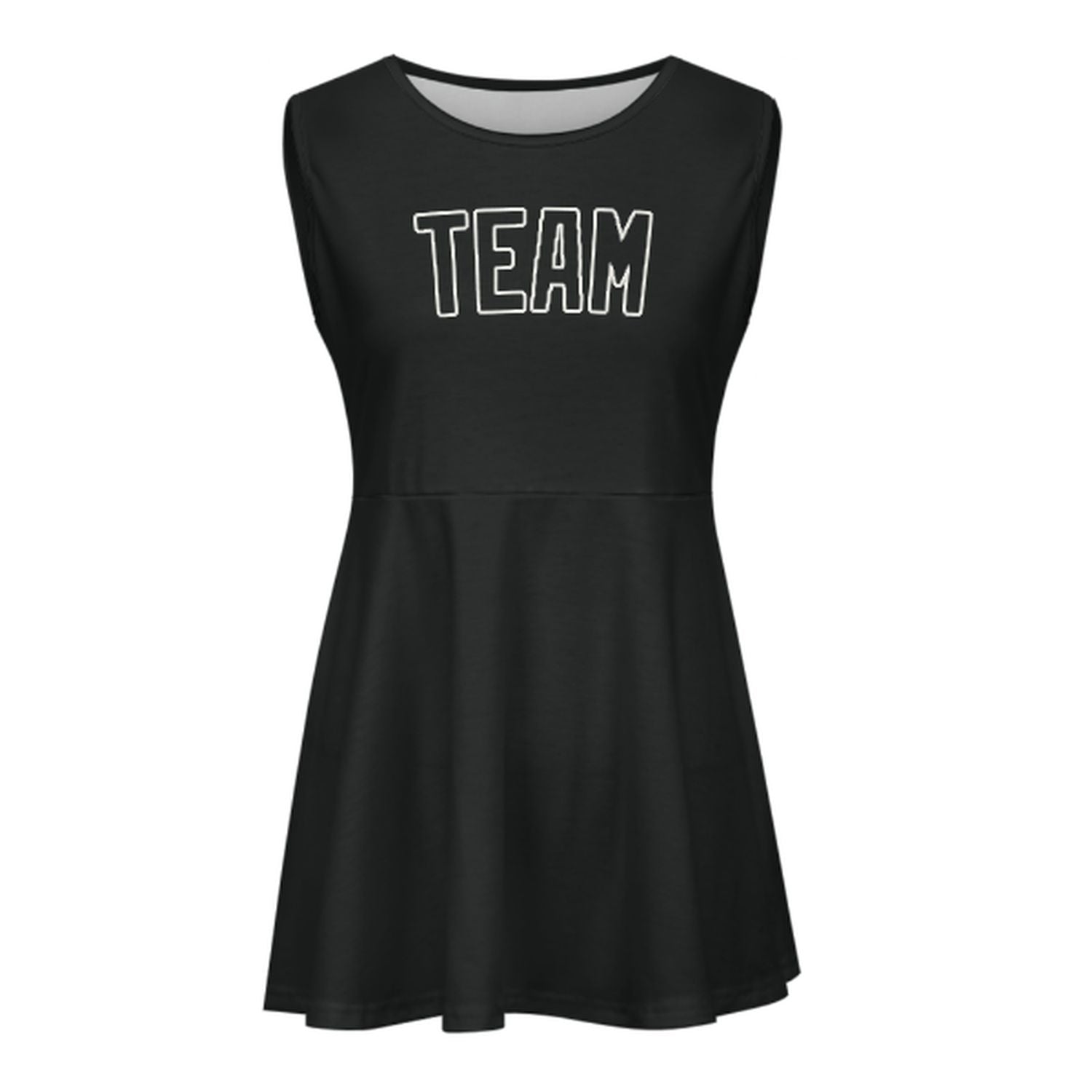Maßgeschneidertes Schwarz Schwarz Cheerleader-Kleid