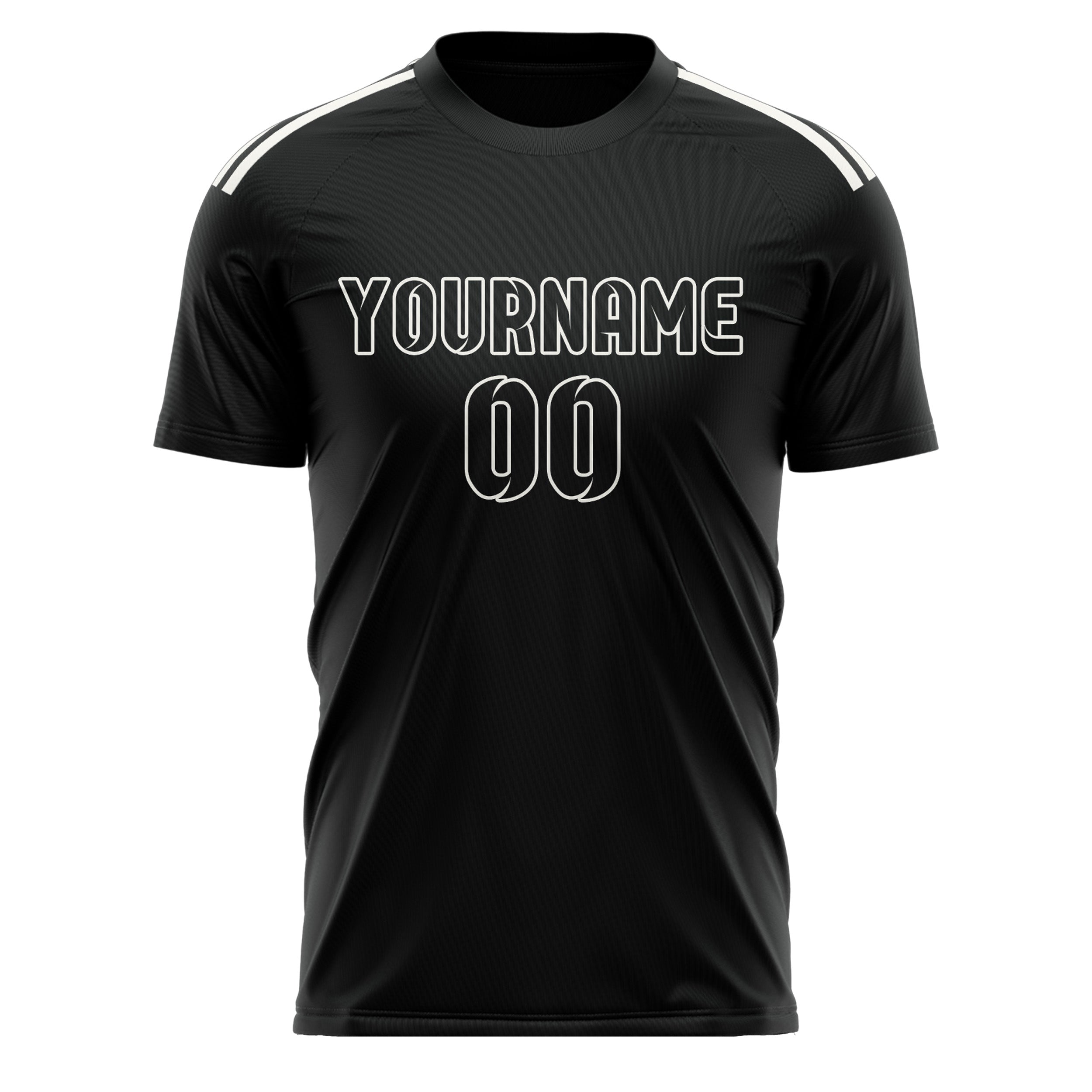 Benutzerdefiniertes Professionelles Schwarz Schwarz Fußballtrikot
