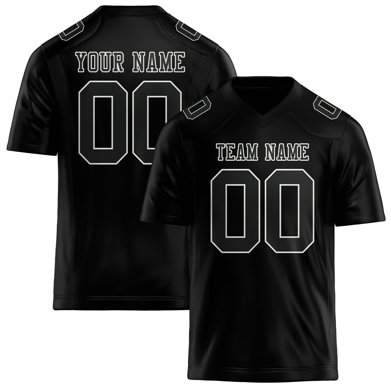 Maßgeschneidertes Professionelles Schwarz Schwarz Rugbytrikot