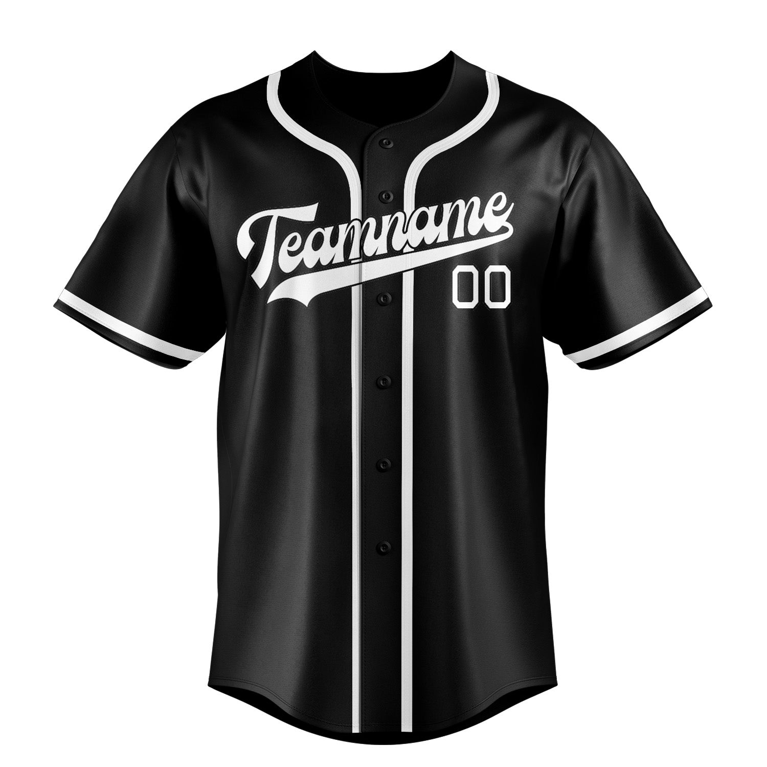 Benutzerdefiniertes Professionelles Schwarz Schwarz Baseballtrikot