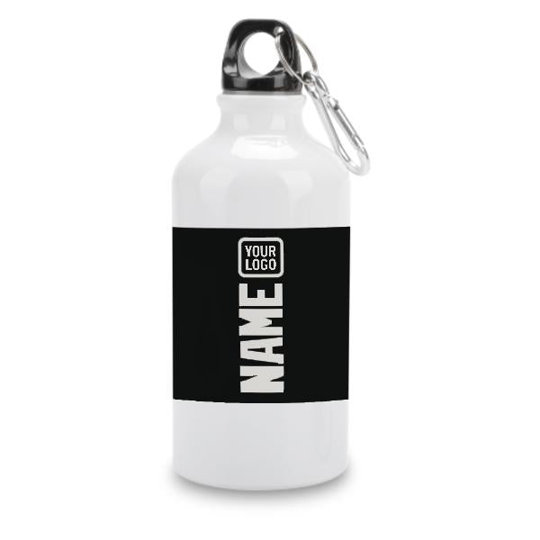 Maßgeschneidertes Schwarz Weiß Sportflasche