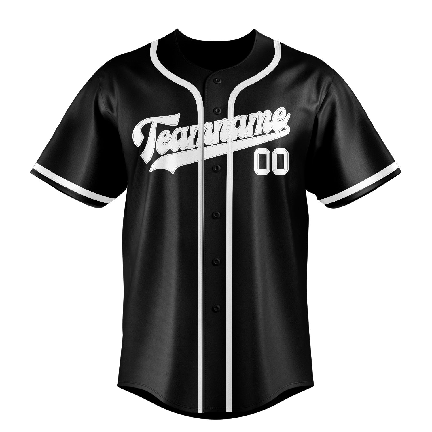 Benutzerdefiniertes Professionelles Schwarz Weiß Baseballtrikot
