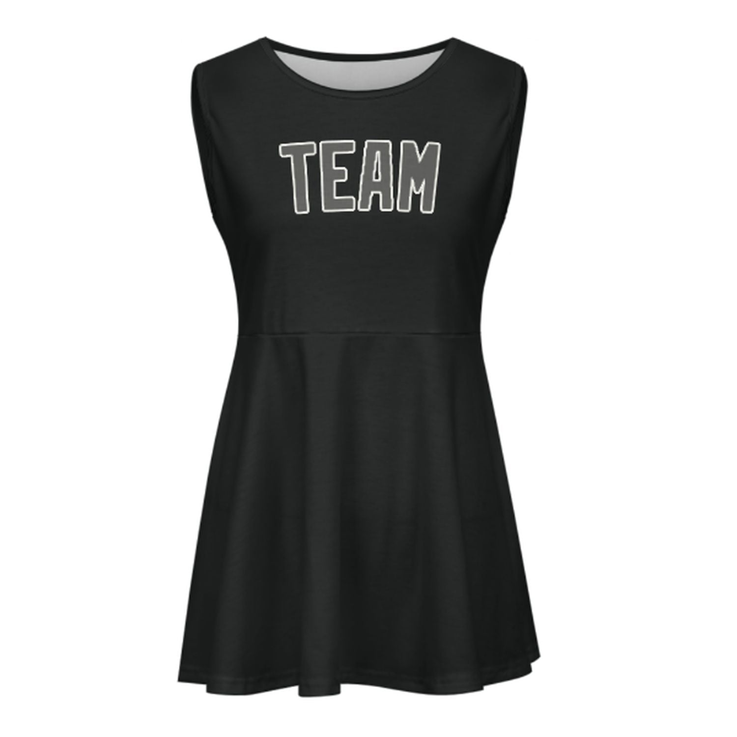 Maßgeschneidertes Schwarz Dunkelgrau Cheerleader-Kleid