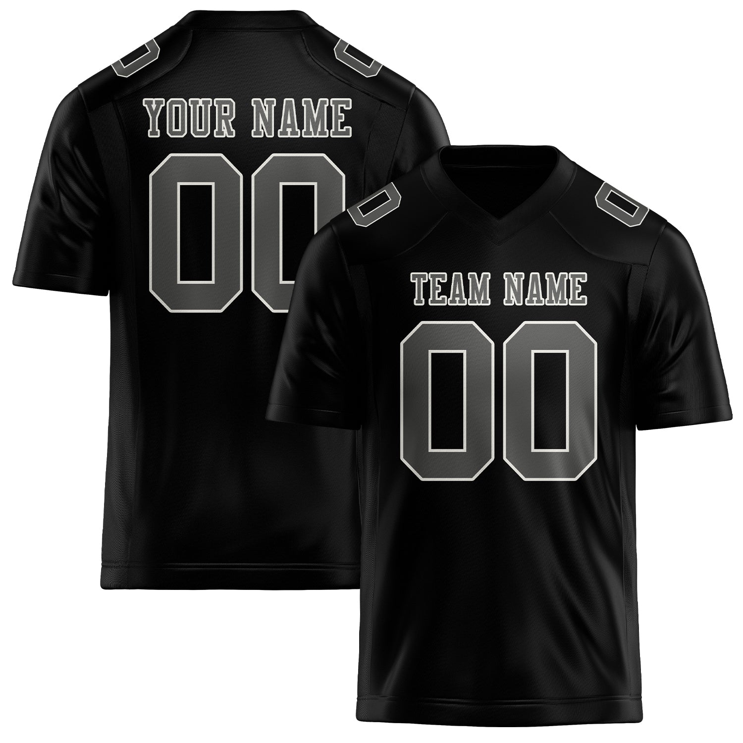 Maßgeschneidertes Professionelles Schwarz Dunkelgrau Rugbytrikot