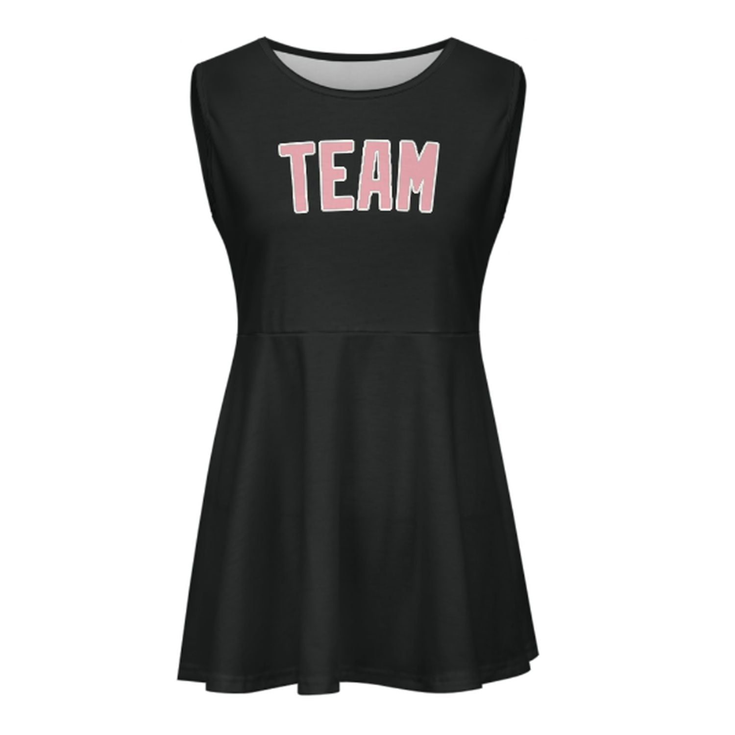 Maßgeschneidertes Schwarz Rosa Cheerleader-Kleid