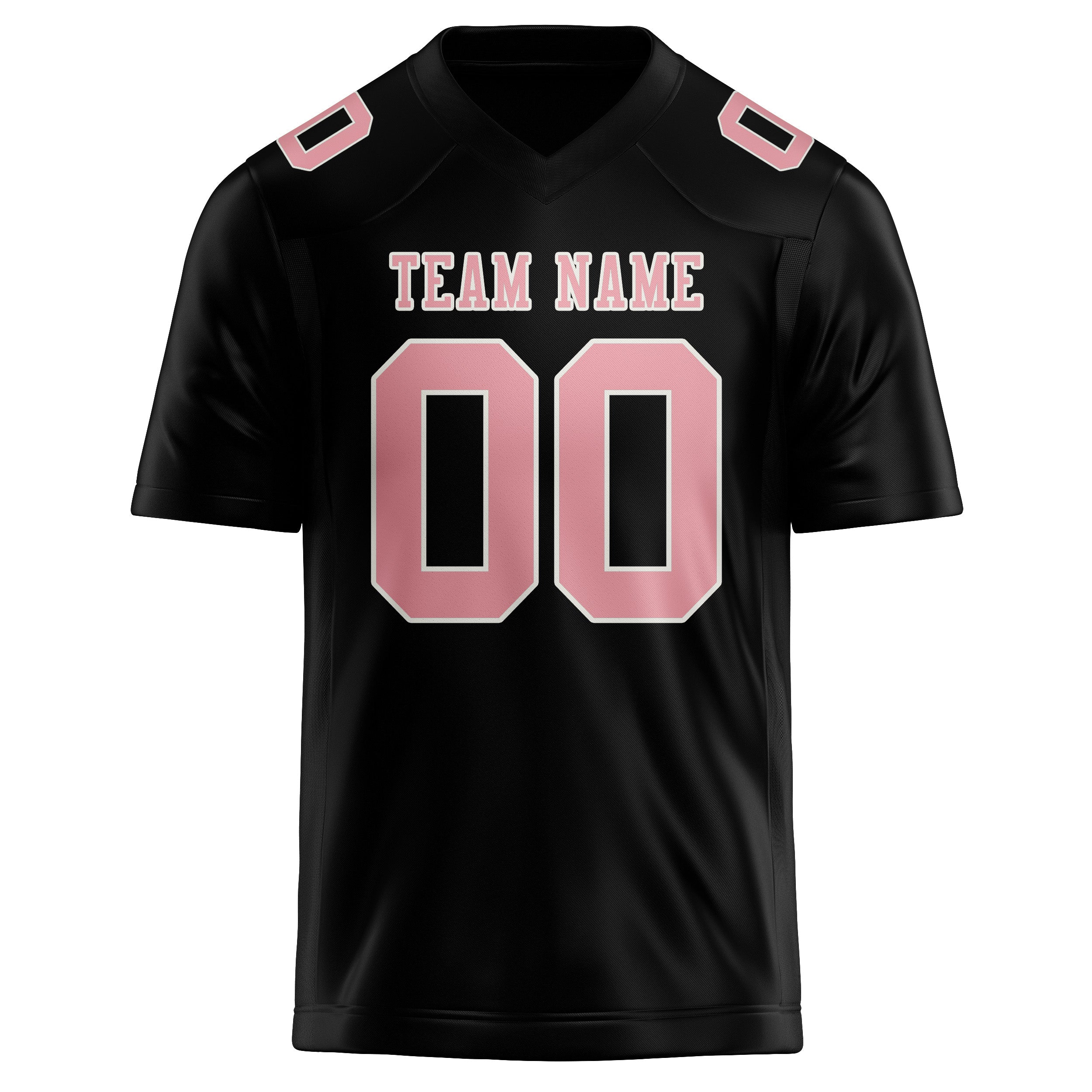 Maßgeschneidertes Professionelles Schwarz Rosa Rugbytrikot